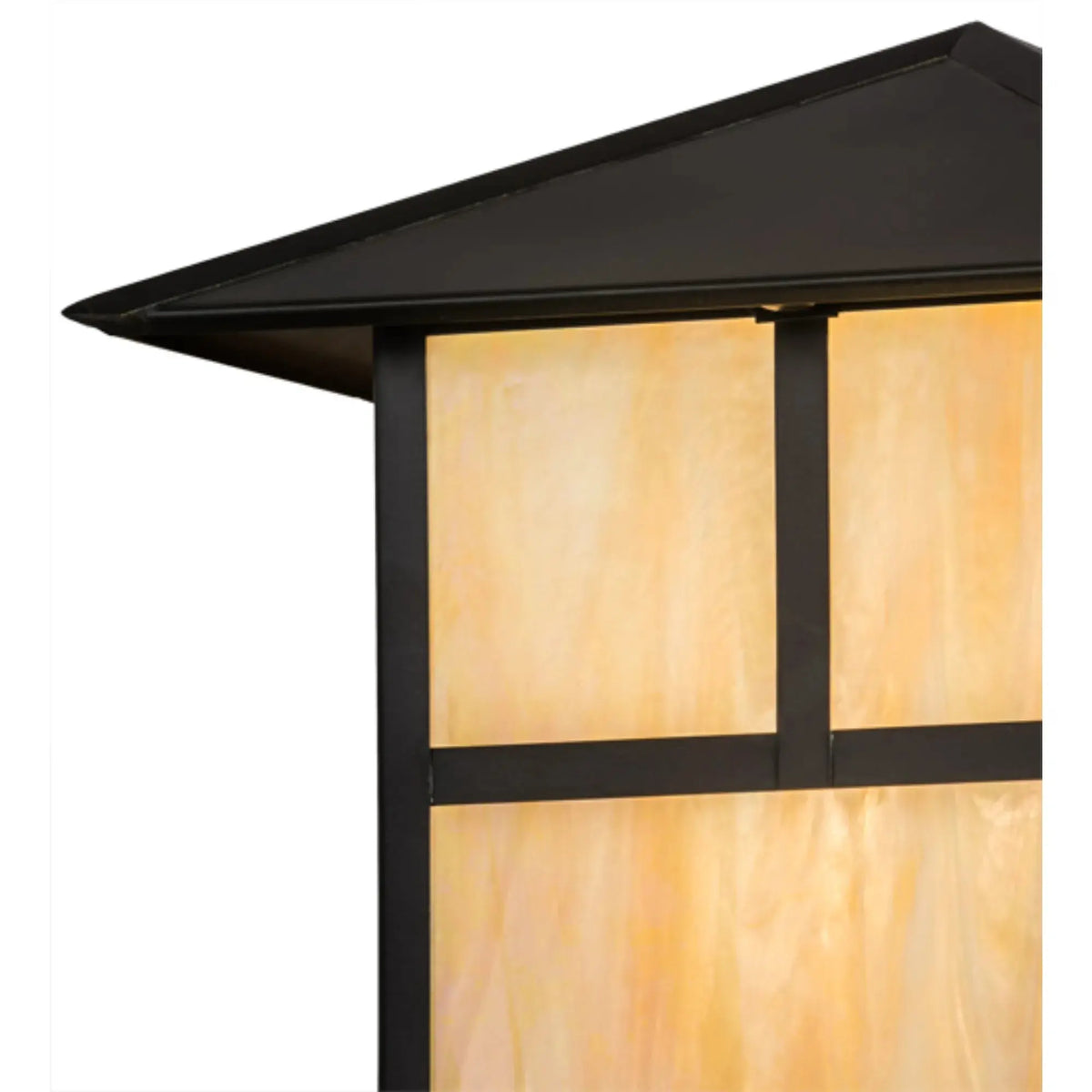 12" Square Seneca T Mission Post Mount – Craftsman Brown – Wet-Rated – Meyda Lighting Meyda Lighting
