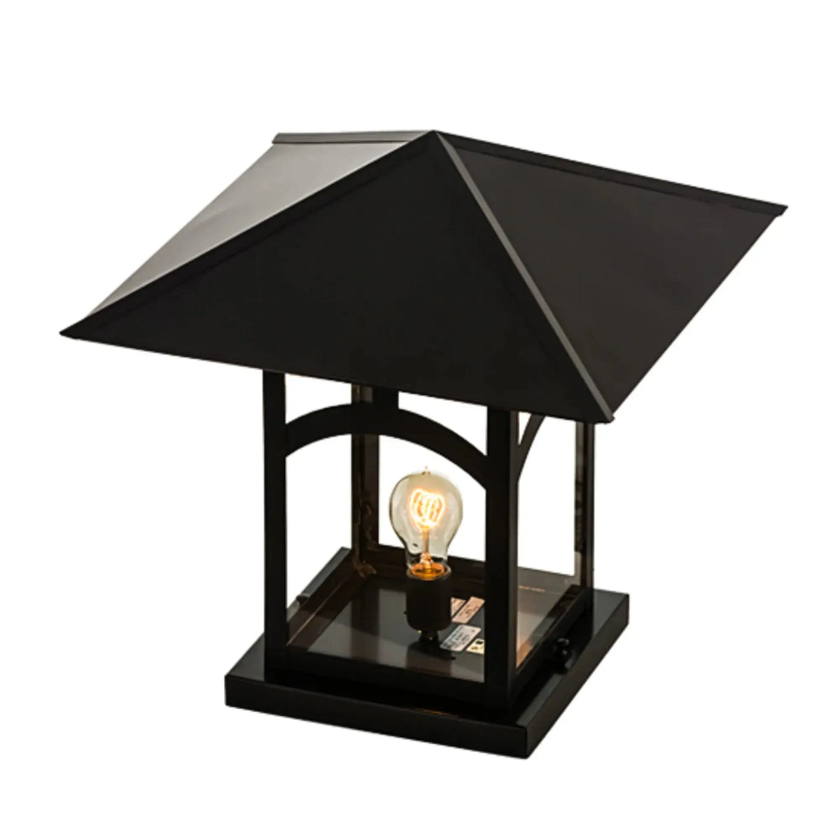 18"Sq Seneca Hill Top Pier Mount – Craftsman Brown – Clear Glass – Wet-Rated – Meyda Lighting Meyda Lighting