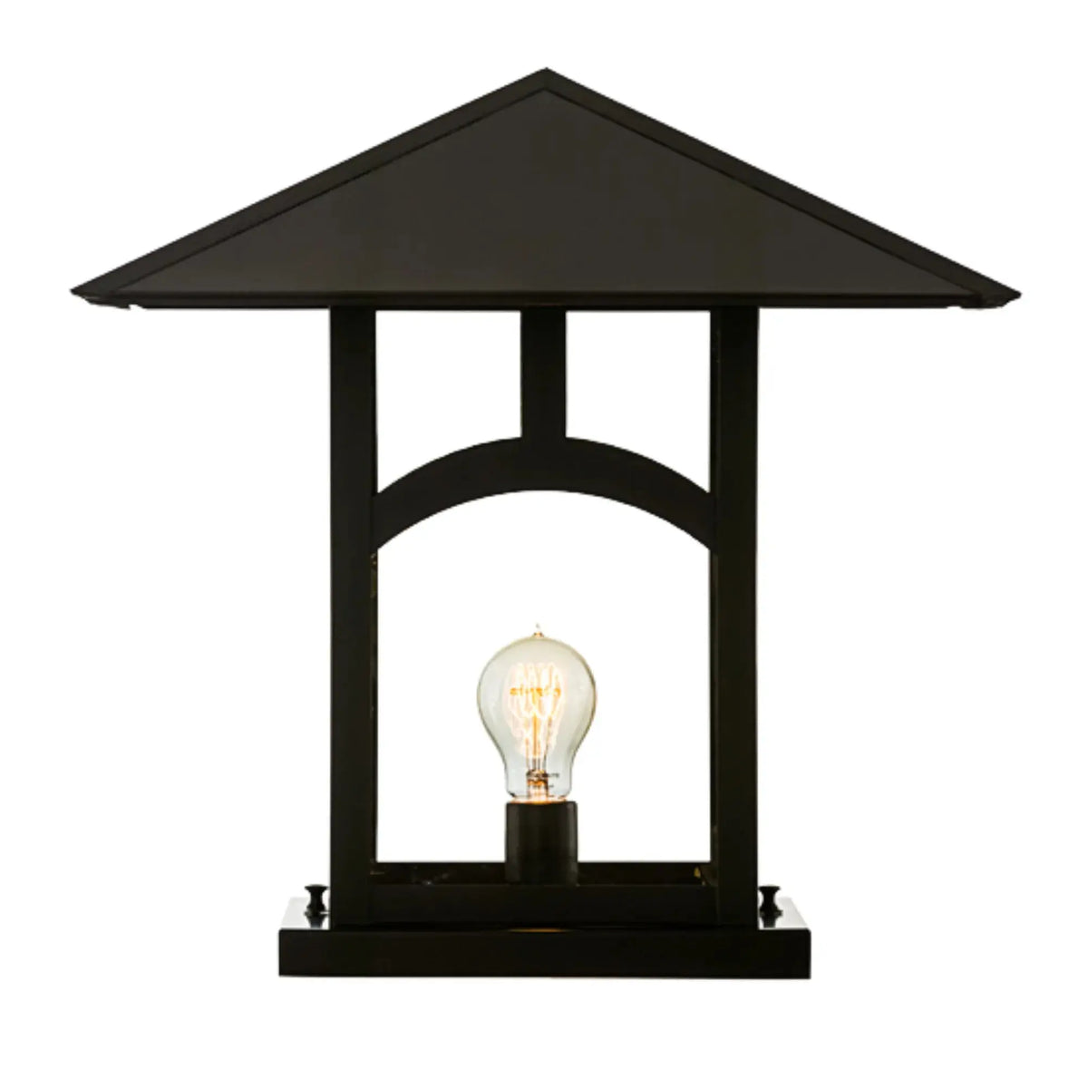 18"Sq Seneca Hill Top Pier Mount – Craftsman Brown – Clear Glass – Wet-Rated – Meyda Lighting Meyda Lighting