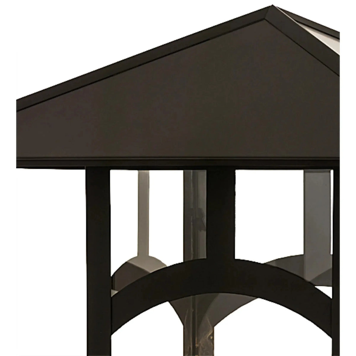 18"Sq Seneca Hill Top Pier Mount – Craftsman Brown – Clear Glass – Wet-Rated – Meyda Lighting Meyda Lighting