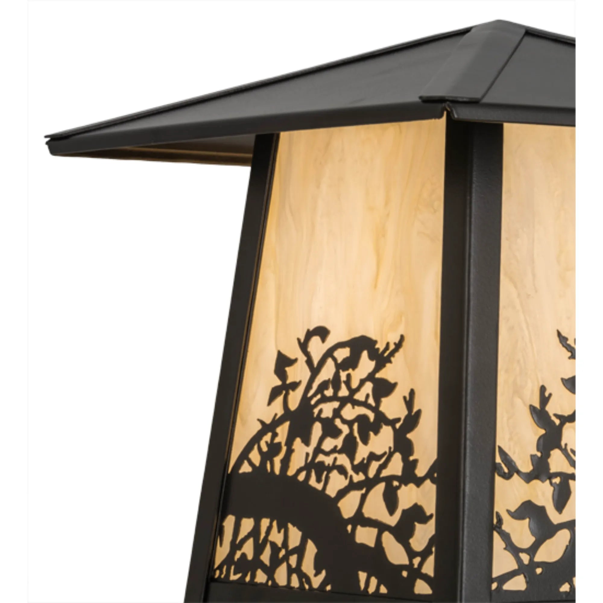 12"Sq Apple Branch Post Mount – Oil Rubbed Bronze – Wet-Rated – Meyda Lighting