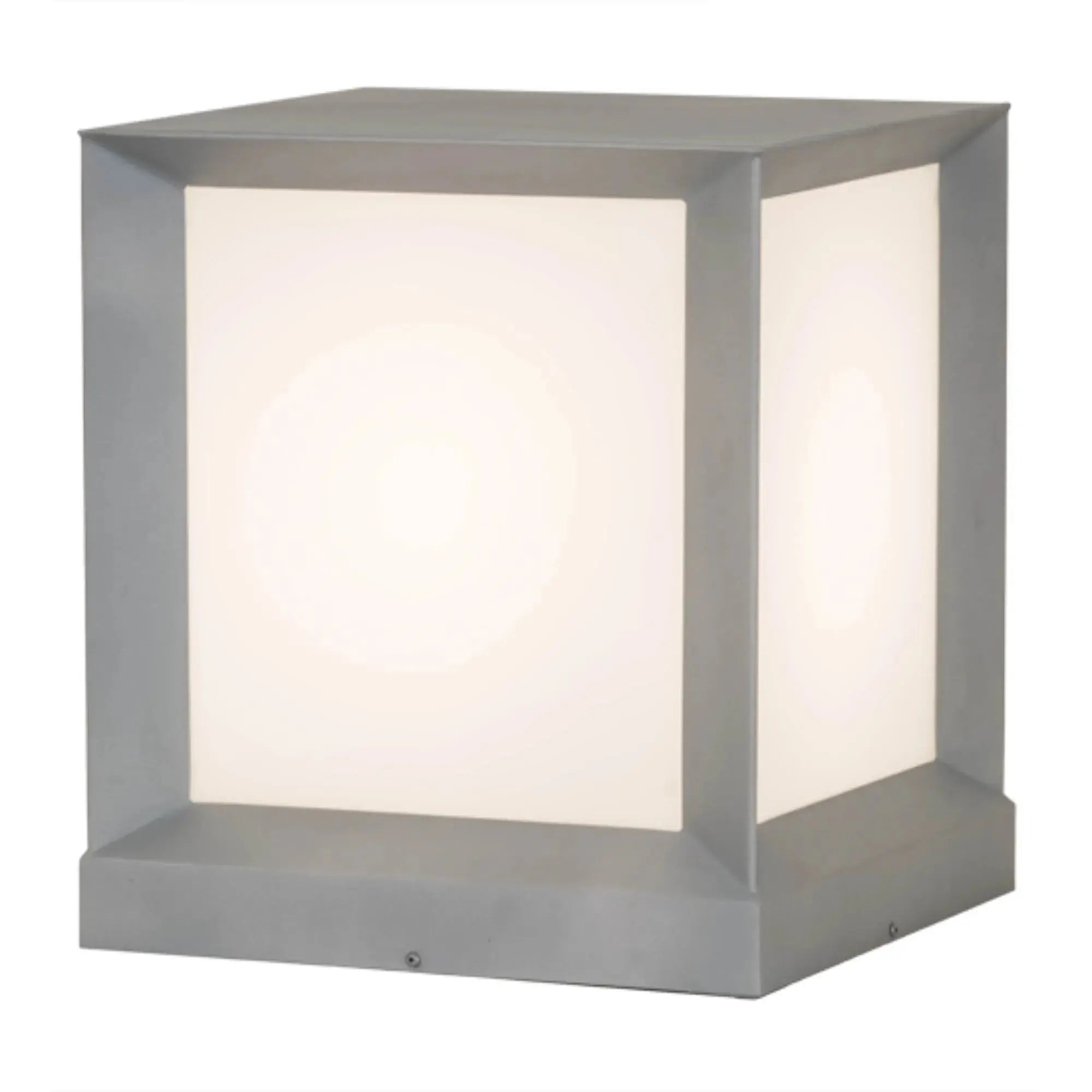 16"Sq Cubism Pier Mount – Weatherable Silver – Statuario Idalight – Wet-Rated – Meyda Lighting Meyda Lighting