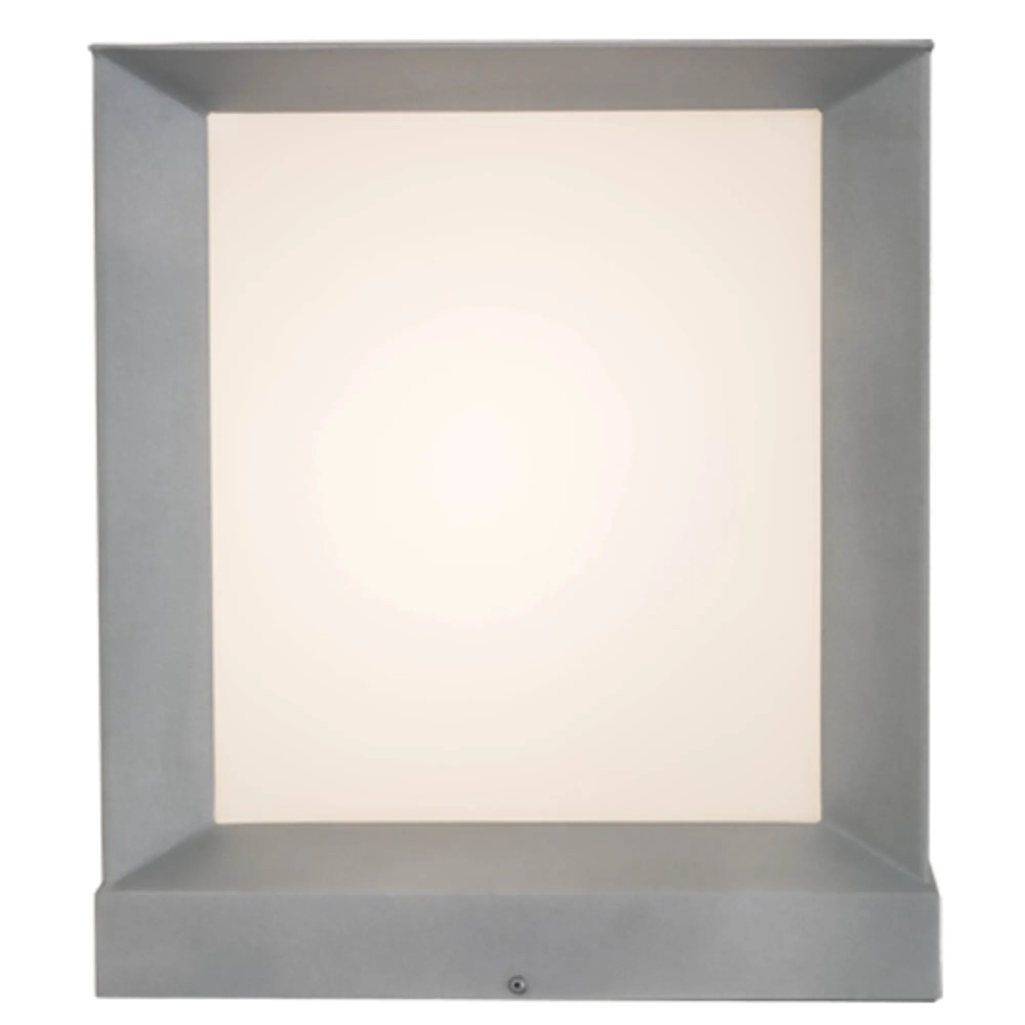 16"Sq Cubism Pier Mount – Weatherable Silver – Statuario Idalight – Wet-Rated – Meyda Lighting