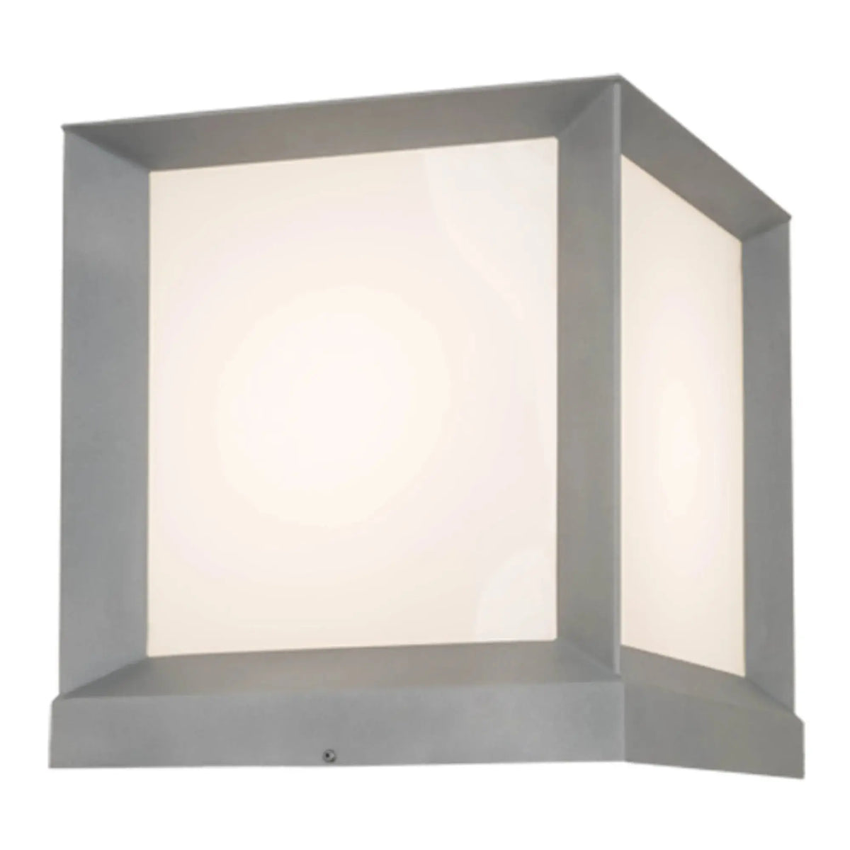 16"Sq Cubism Pier Mount – Weatherable Silver – Statuario Idalight – Wet-Rated – Meyda Lighting Meyda Lighting