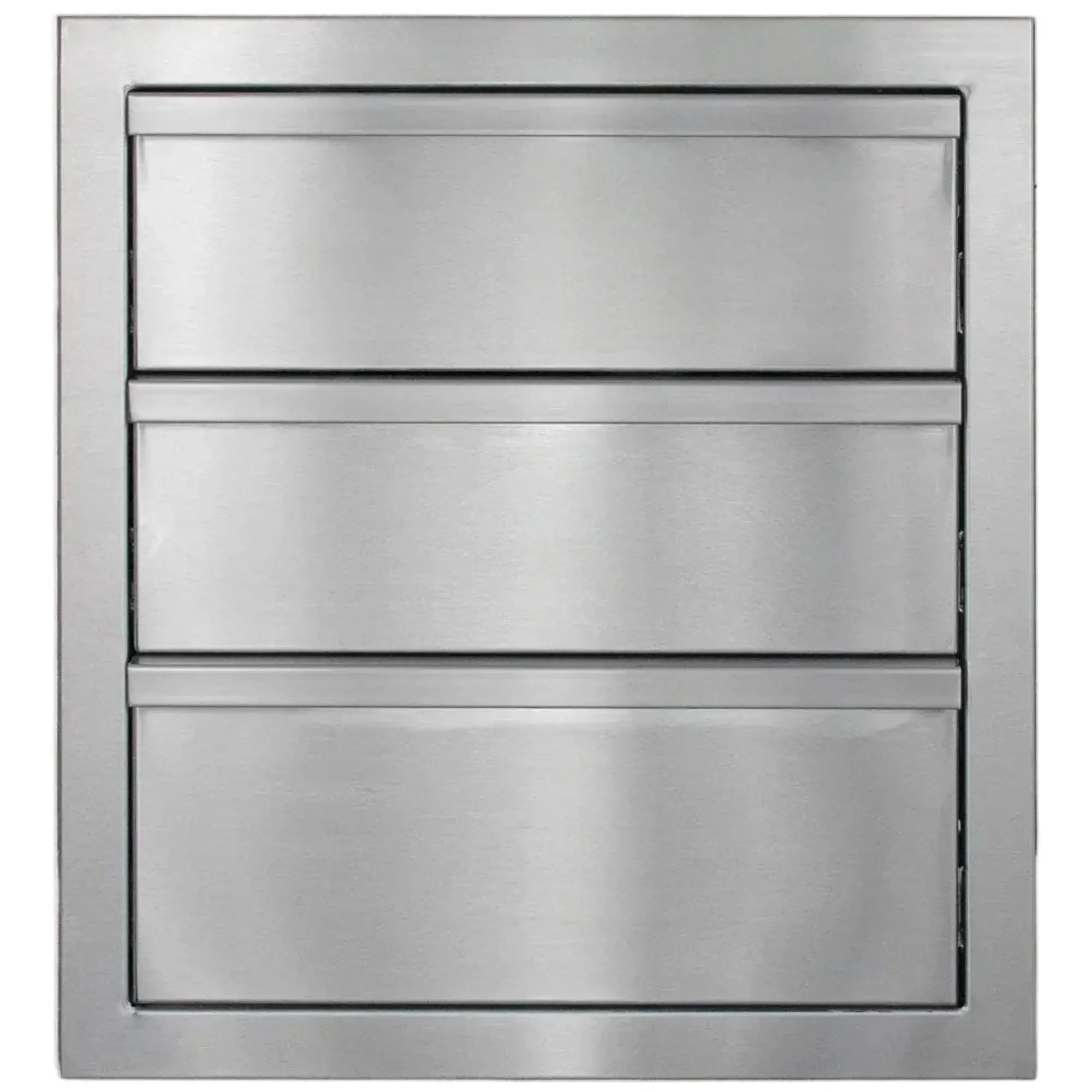 American Made Grills 18" Triple Drawer (DR3-18-AMG) — 3 Full-Extension Drawers, 304 SS, Flush Mount American Made Grills