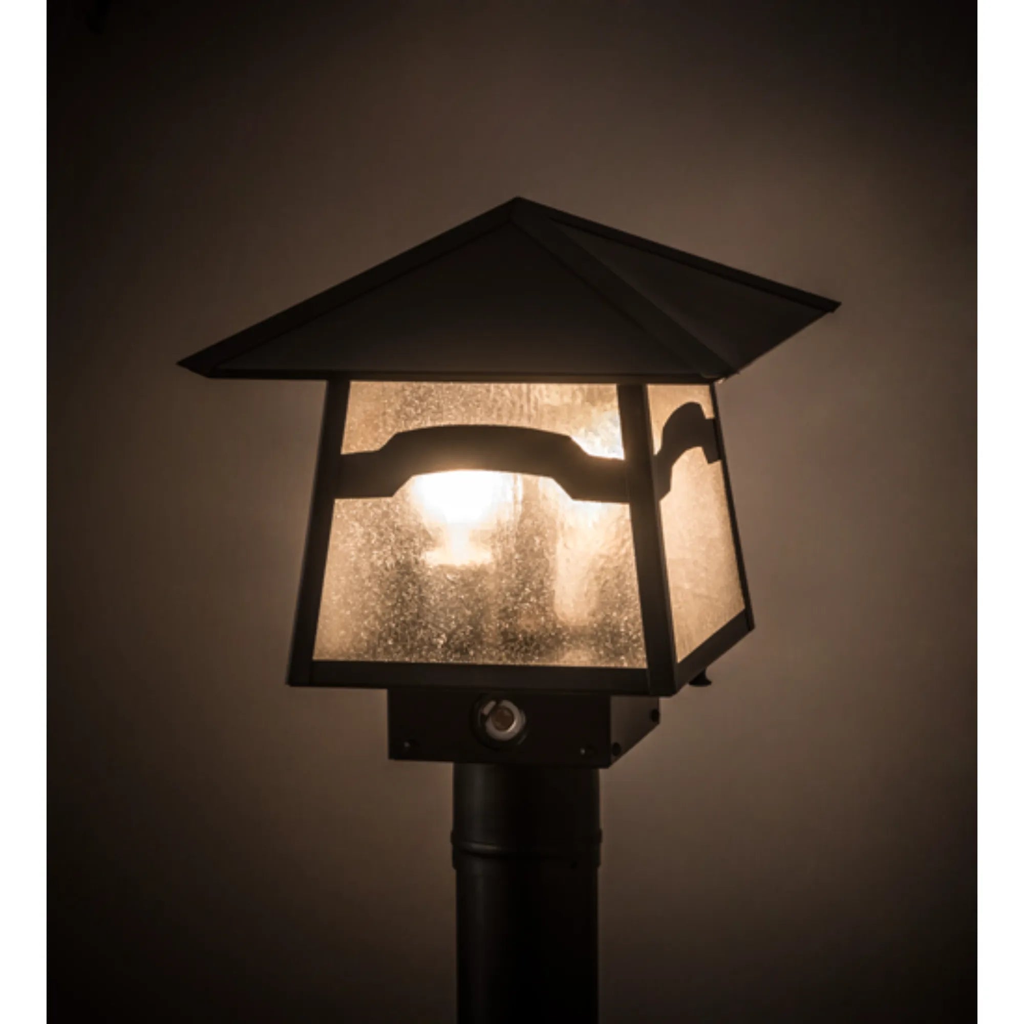 11.5" Square Stillwater Mountain View Post Mount – Craftsman Brown – Wet-Rated – Meyda Lighting