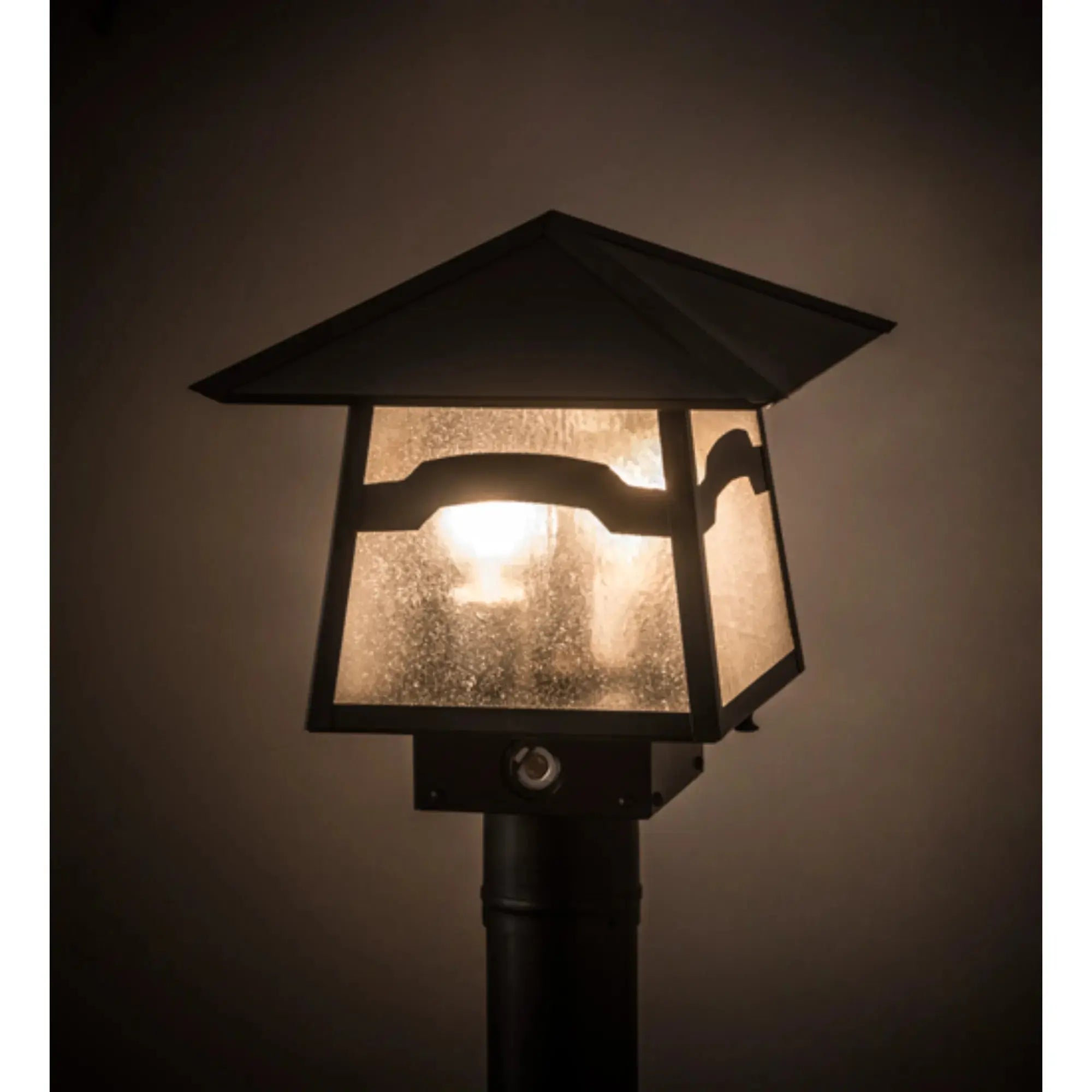 11.5" Square Stillwater Mountain View Post Mount – Craftsman Brown – Wet-Rated – Meyda Lighting Meyda Lighting