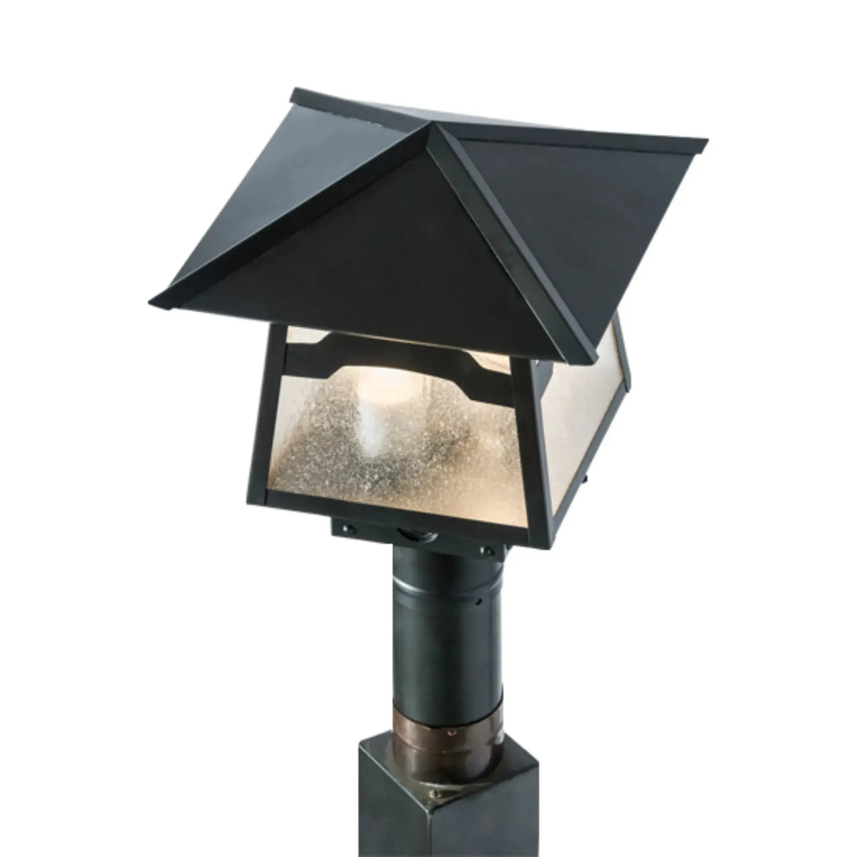 11.5" Square Stillwater Mountain View Post Mount – Craftsman Brown – Wet-Rated – Meyda Lighting Meyda Lighting