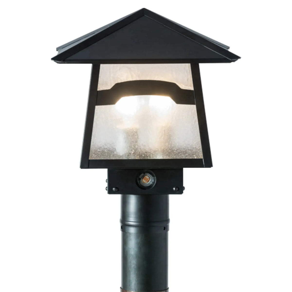 11.5" Square Stillwater Mountain View Post Mount – Craftsman Brown – Wet-Rated – Meyda Lighting Meyda Lighting