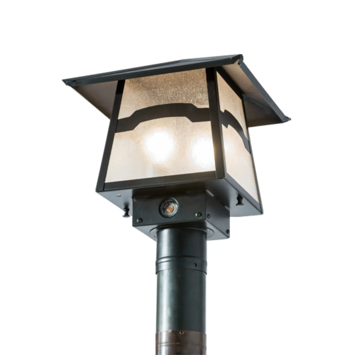 11.5" Square Stillwater Mountain View Post Mount – Craftsman Brown – Wet-Rated – Meyda Lighting Meyda Lighting