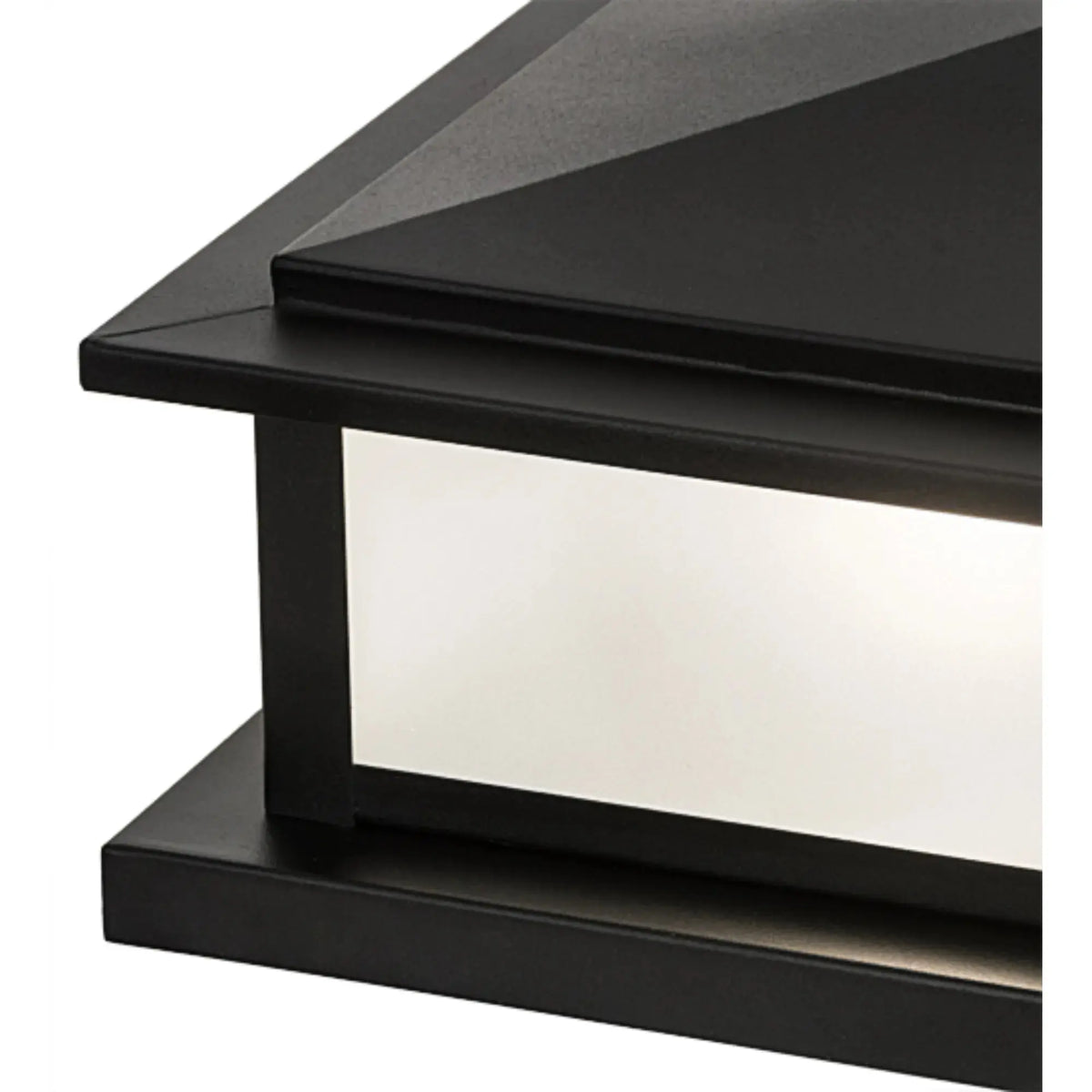 18" Square Seneca Prime Pier Mount – Flat Black – Clear Frosted Glass – Wet-Rated – Meyda Lighting Meyda Lighting