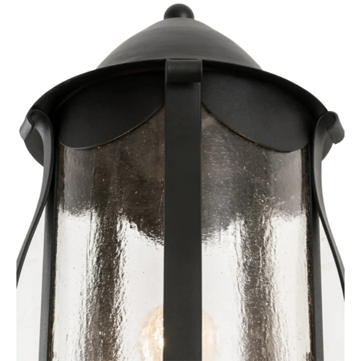 13"W Auvillar Post Mount – Old Wrought Iron – Clear Seeded Glass – Wet-Rated – Meyda Lighting Meyda Lighting