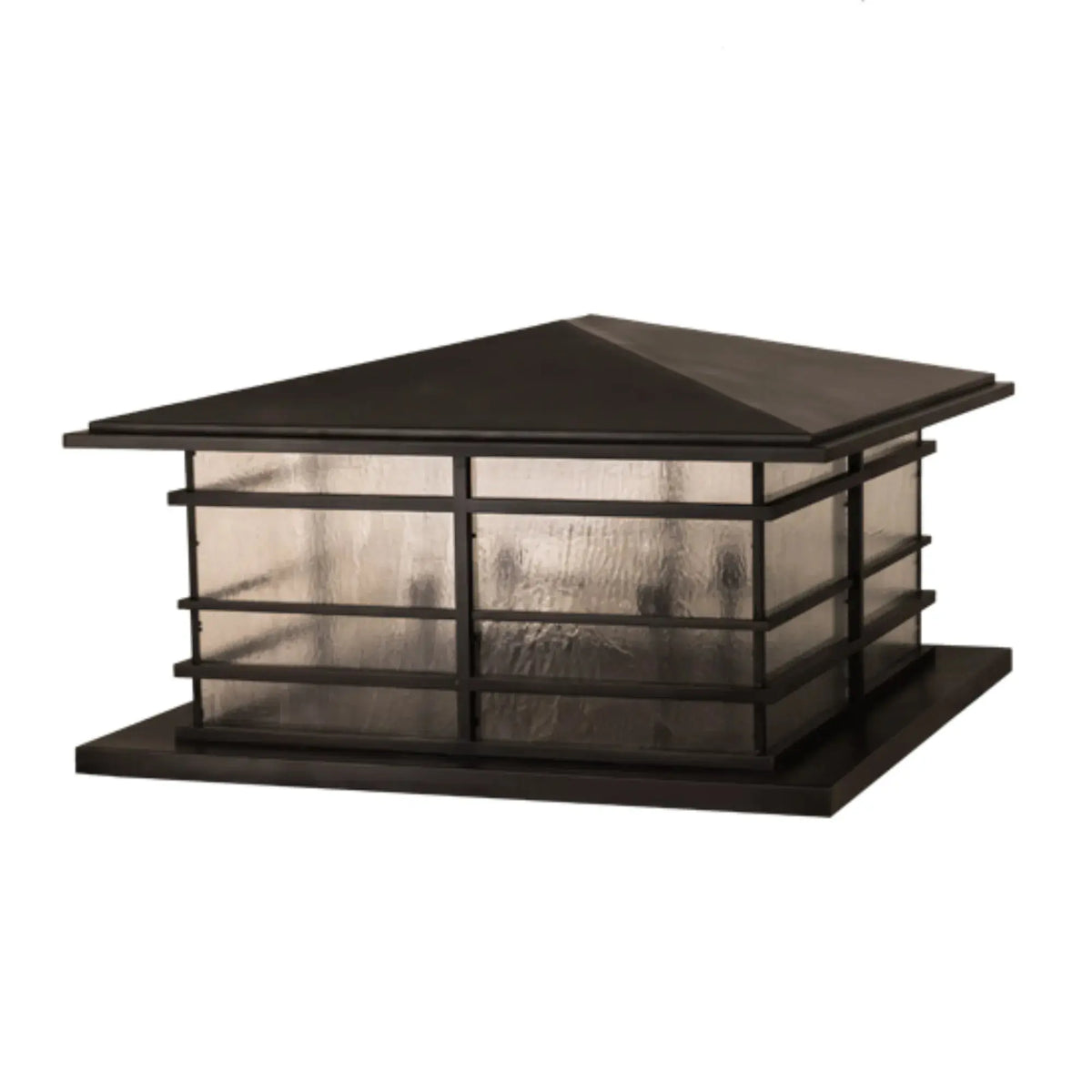 48" Long Tea House Pier Mount – Craftsman Brown – Clear Seeded Glass – Wet-Rated – Meyda Lighting Meyda Lighting