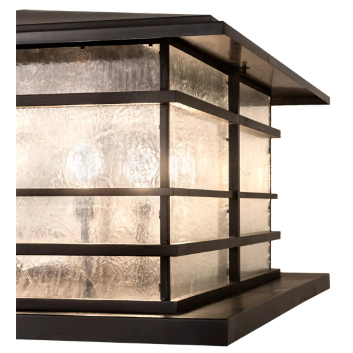 48" Long Tea House Pier Mount – Craftsman Brown – Clear Seeded Glass – Wet-Rated – Meyda Lighting Meyda Lighting