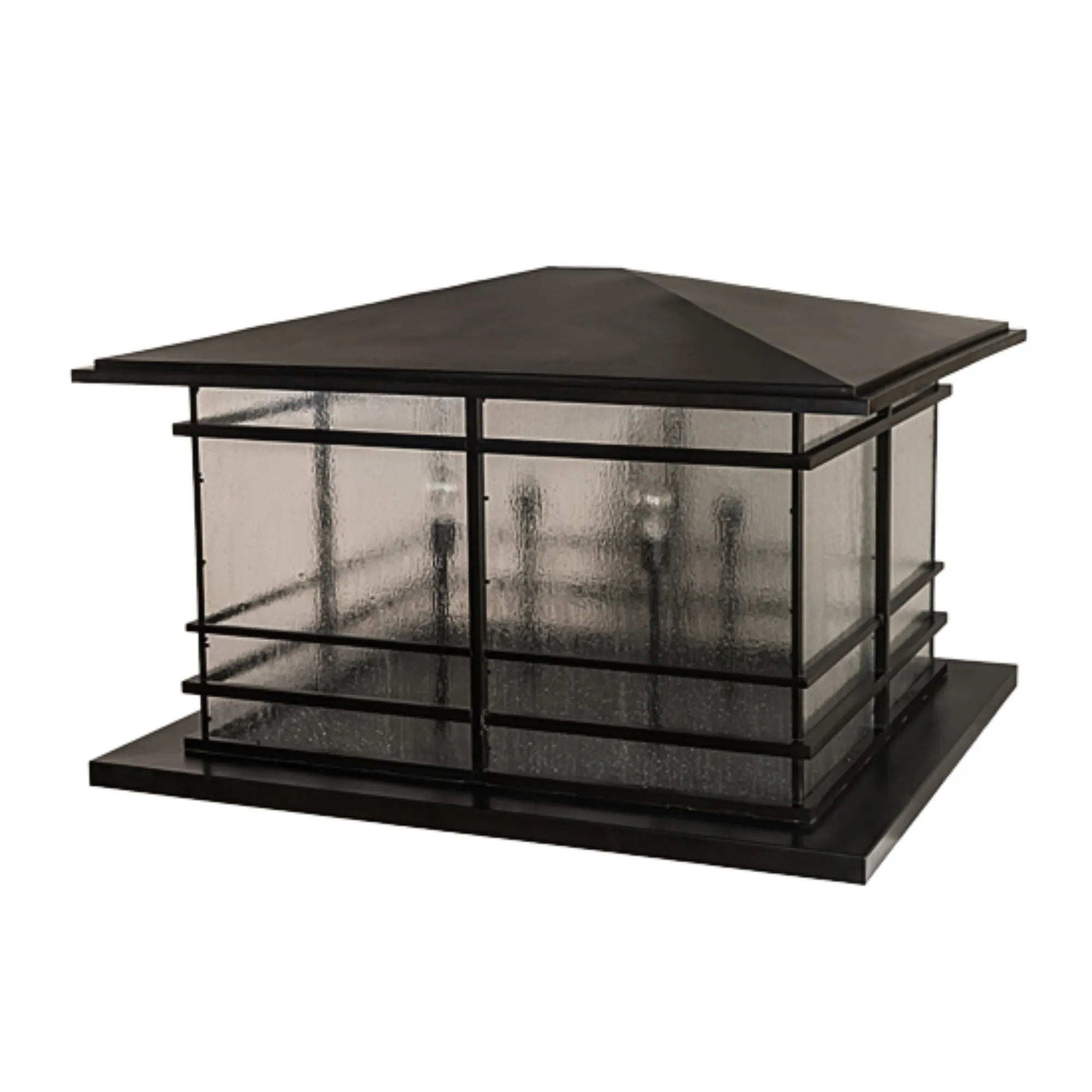 47" Long Tea House Oblong Pier Mount – Craftsman Brown – Wet-Rated – Meyda Lighting