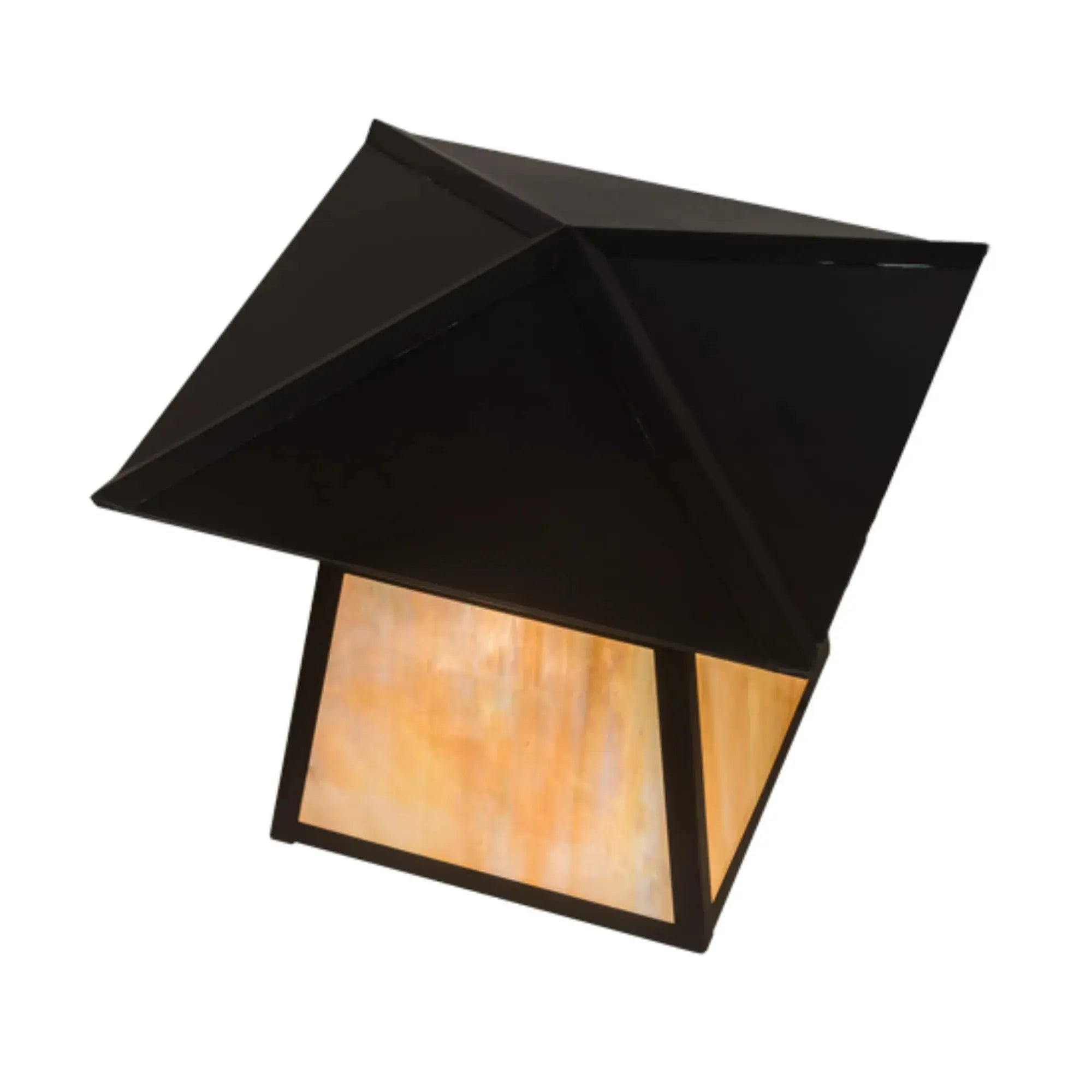 12" Square Stillwater Double Bar Mission Deck Light – Craftsman Brown – Wet-Rated – Meyda Lighting Meyda Lighting