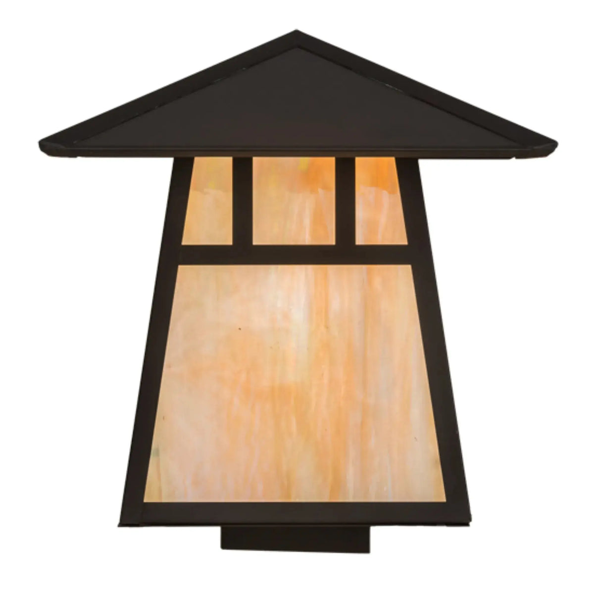 12" Square Stillwater Double Bar Mission Deck Light – Craftsman Brown – Wet-Rated – Meyda Lighting Meyda Lighting