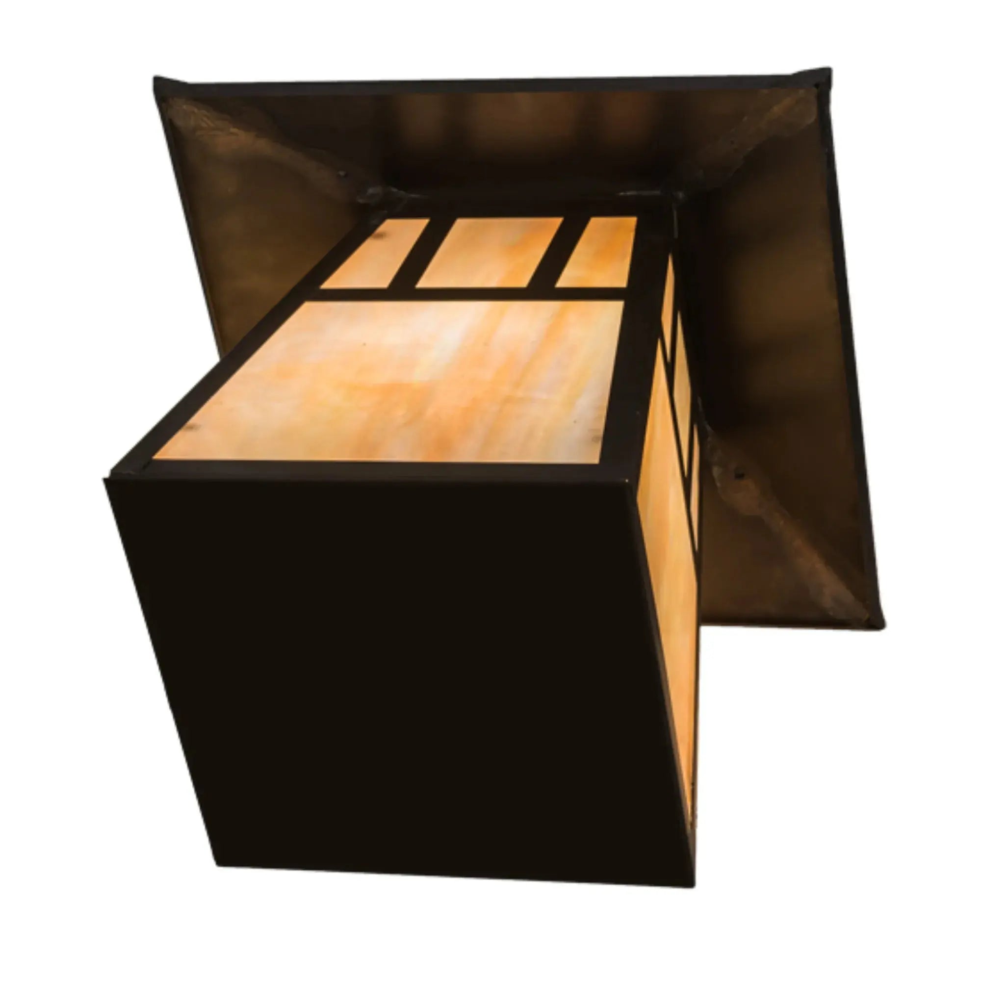 12" Square Stillwater Double Bar Mission Deck Light – Craftsman Brown – Wet-Rated – Meyda Lighting Meyda Lighting