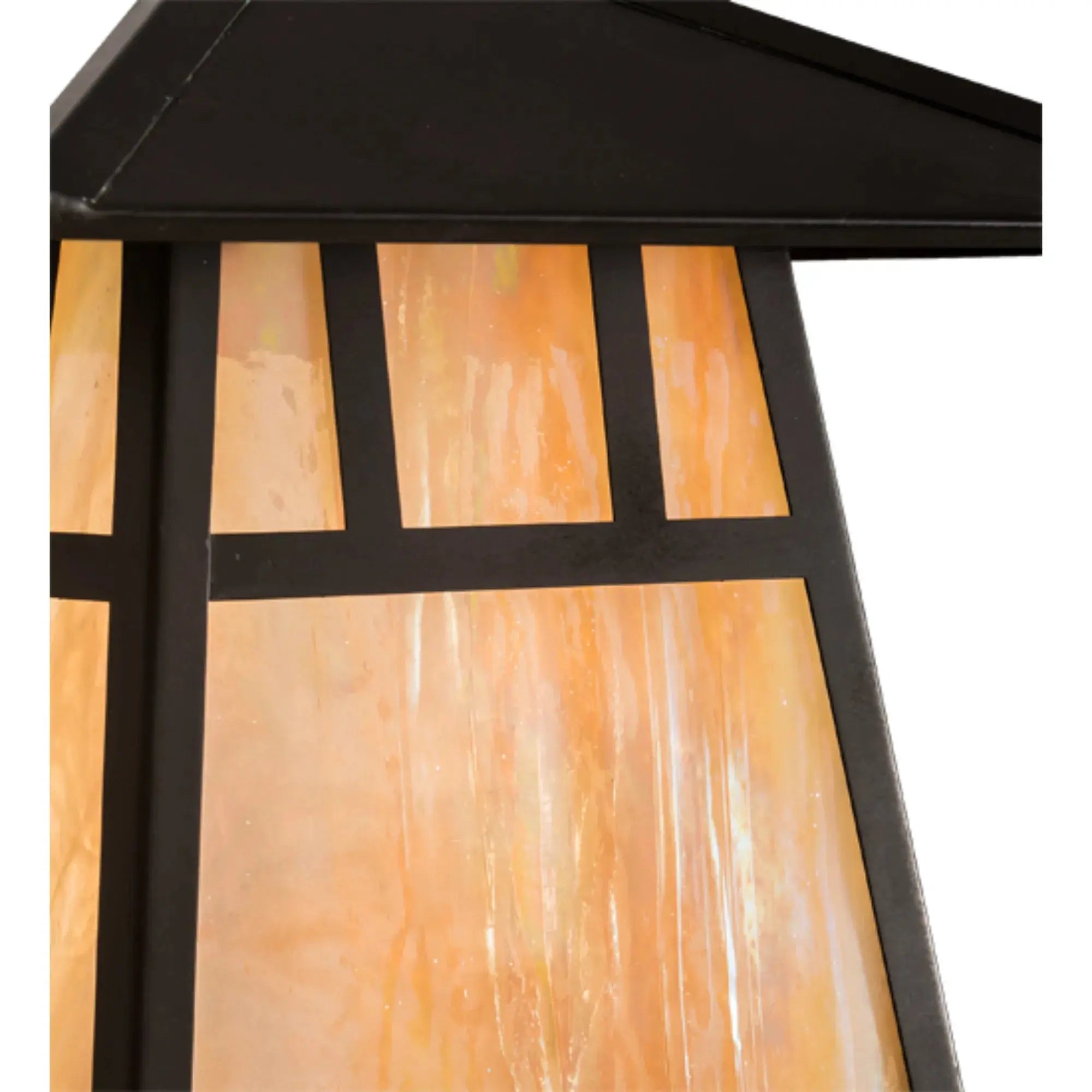 12" Square Stillwater Double Bar Mission Deck Light – Craftsman Brown – Wet-Rated – Meyda Lighting Meyda Lighting