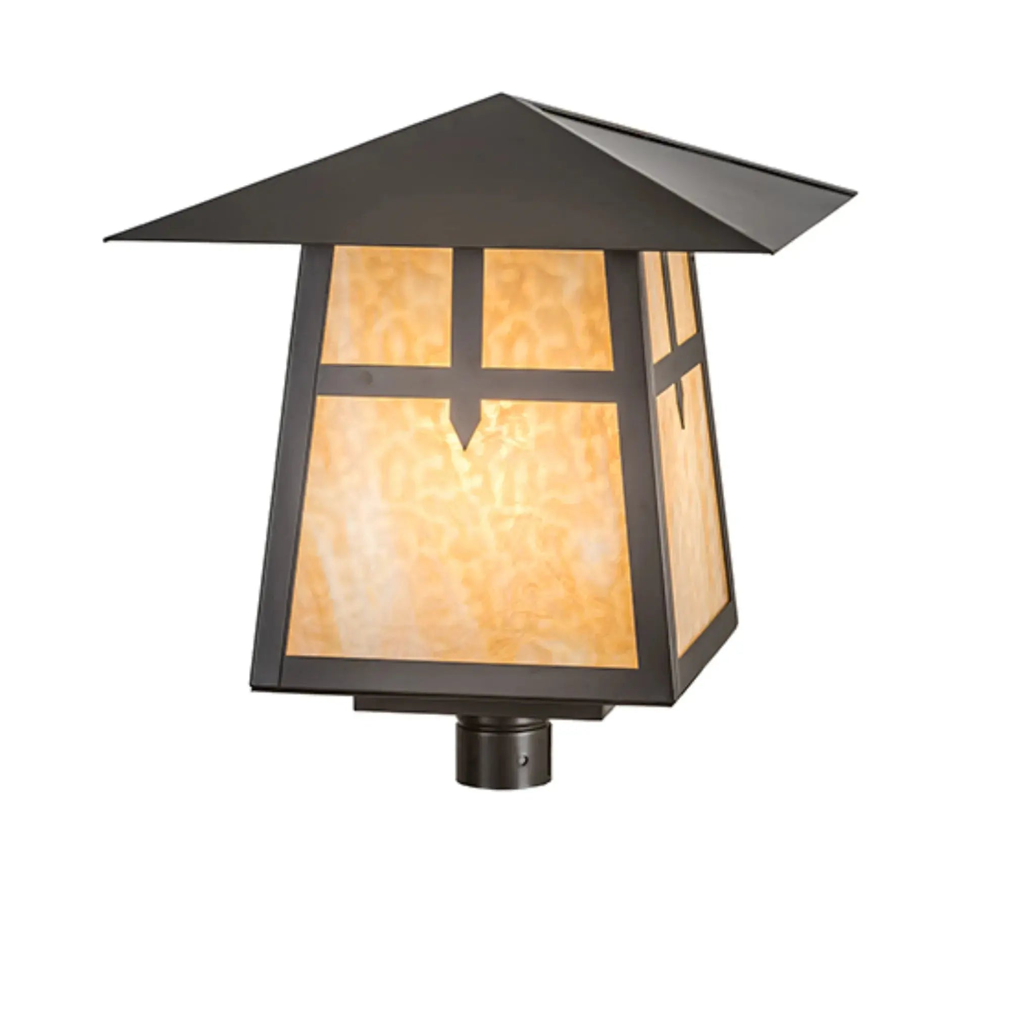 20" Square Stillwater Cross Mission Post Mount – Timeless Bronze – Wet-Rated – Meyda Lighting Meyda Lighting