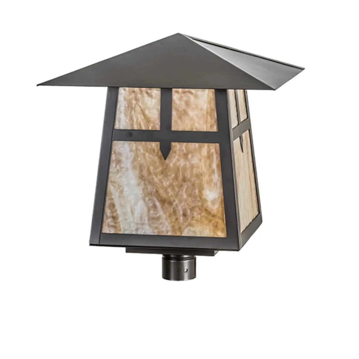 20" Square Stillwater Cross Mission Post Mount – Timeless Bronze – Wet-Rated – Meyda Lighting Meyda Lighting