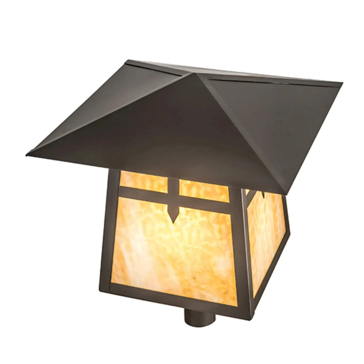 20" Square Stillwater Cross Mission Post Mount – Timeless Bronze – Wet-Rated – Meyda Lighting Meyda Lighting