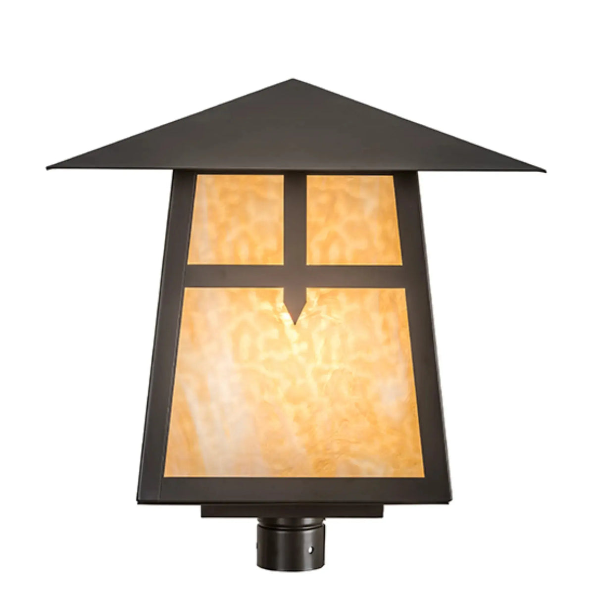 20" Square Stillwater Cross Mission Post Mount – Timeless Bronze – Wet-Rated – Meyda Lighting Meyda Lighting