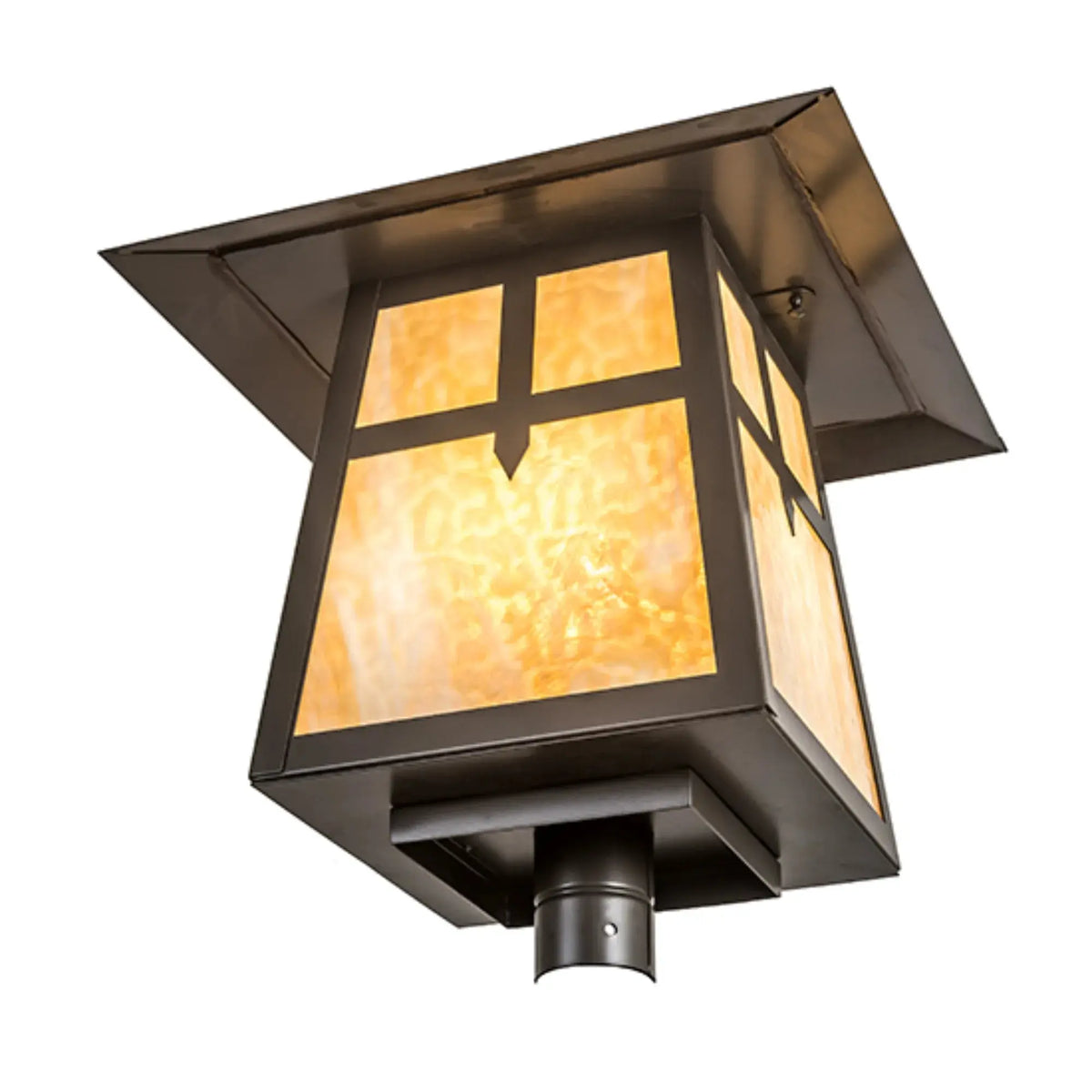 20" Square Stillwater Cross Mission Post Mount – Timeless Bronze – Wet-Rated – Meyda Lighting Meyda Lighting