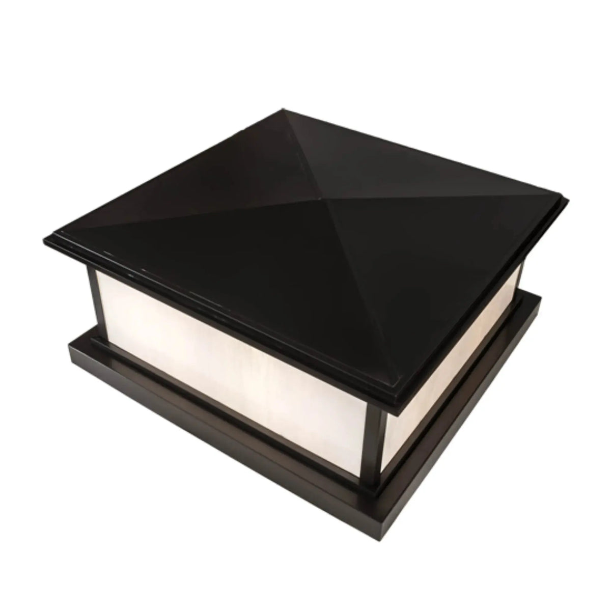 30" Square Mission Prime Pier Mount – TIMELESS BRONZE – WHITE GLASS – Wet-Rated – Meyda Lighting Meyda Lighting