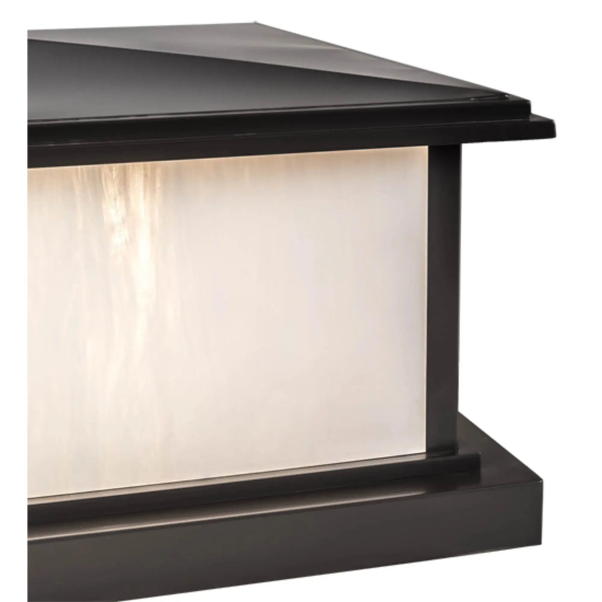 30" Square Mission Prime Pier Mount – TIMELESS BRONZE – WHITE GLASS – Wet-Rated – Meyda Lighting Meyda Lighting