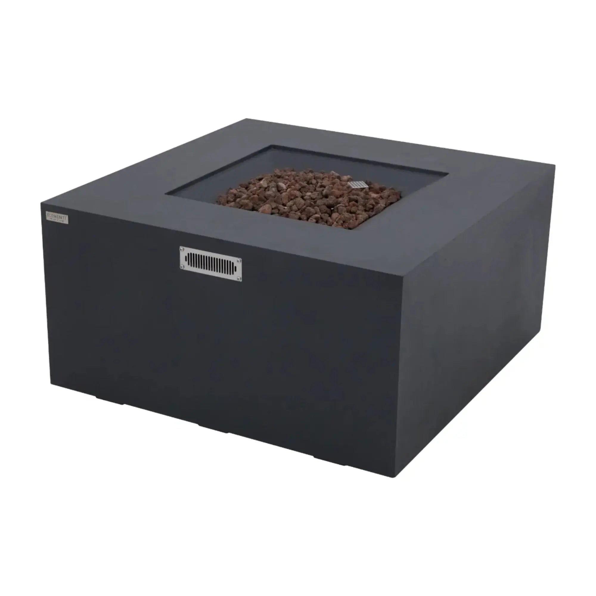 Rocky 43″ Square Concrete Liquid Propane Fire Table with Hidden Tank – Elementi Elementi