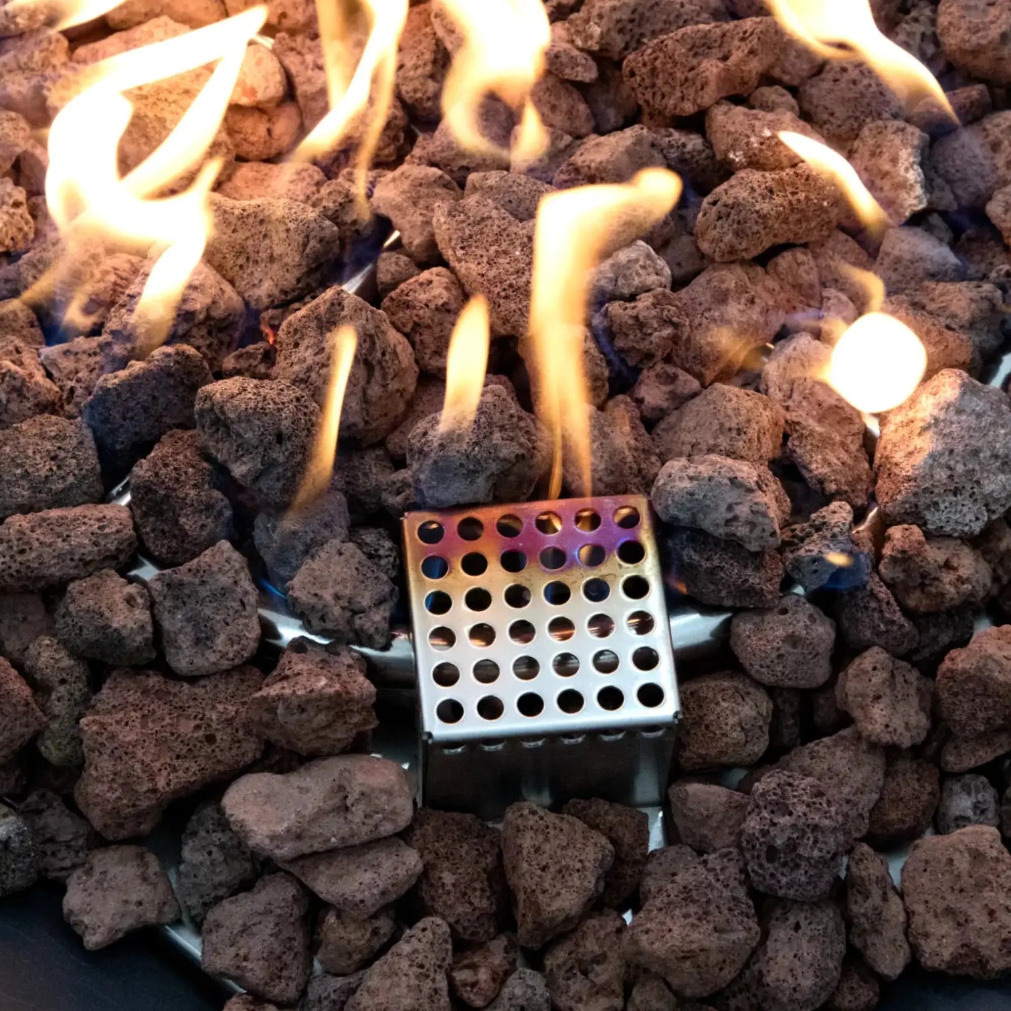 Rocky 43″ Square Concrete Liquid Propane Fire Table with Hidden Tank – Elementi Elementi
