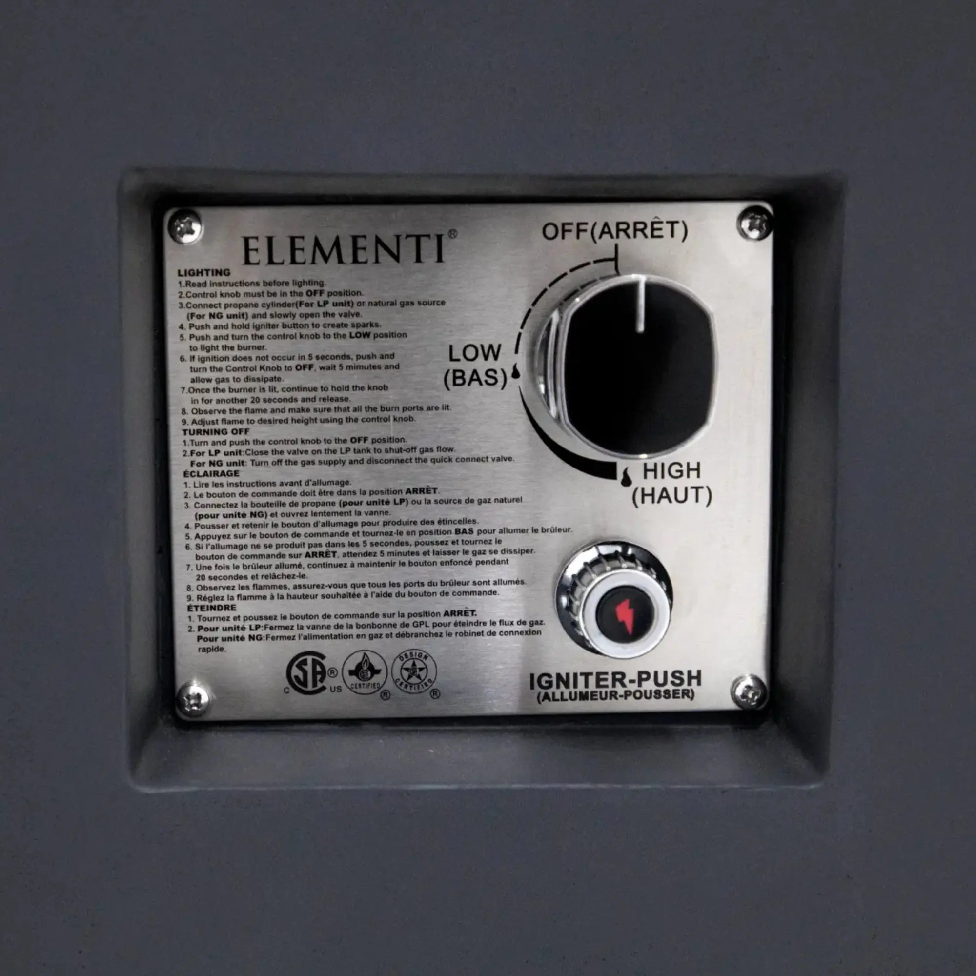 Rocky 43″ Square Concrete Liquid Propane Fire Table with Hidden Tank – Elementi Elementi