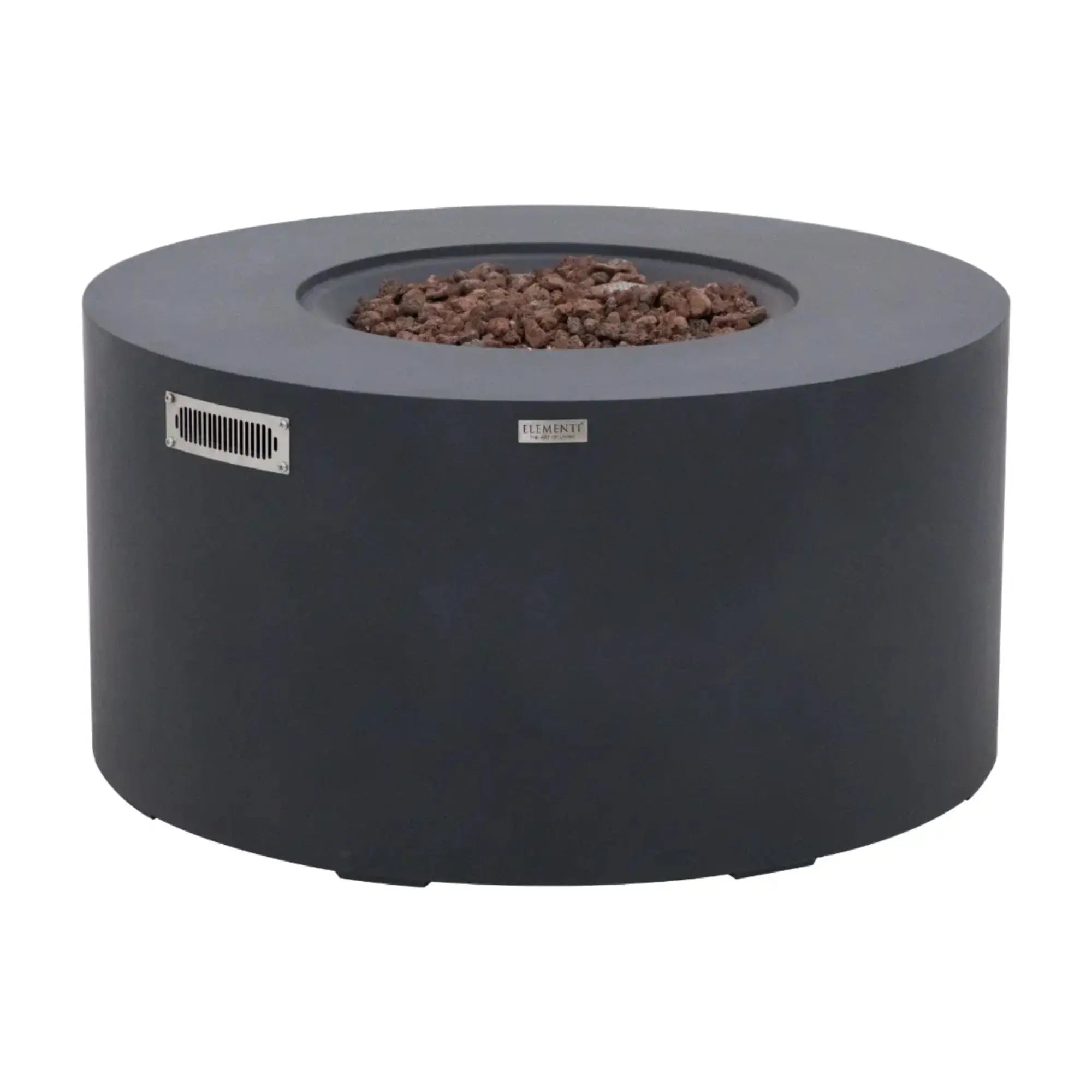 Pacaya 43″ Round Concrete Liquid Propane Fire Table with Hidden Tank – Elementi Elementi