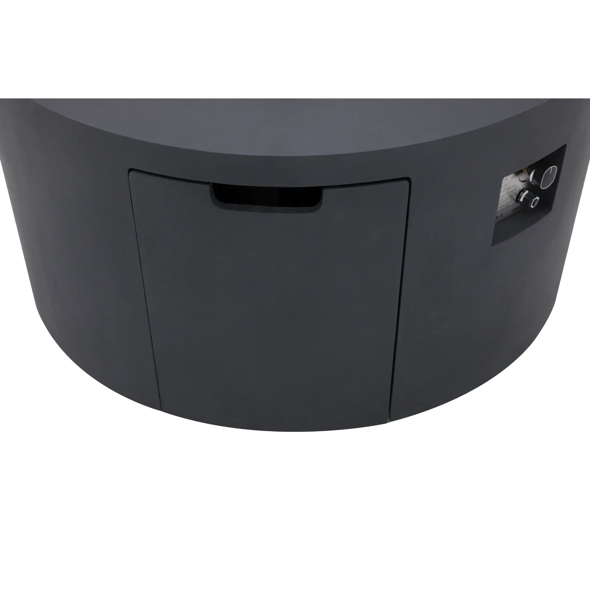 Pacaya 43″ Round Concrete Liquid Propane Fire Table with Hidden Tank – Elementi Elementi