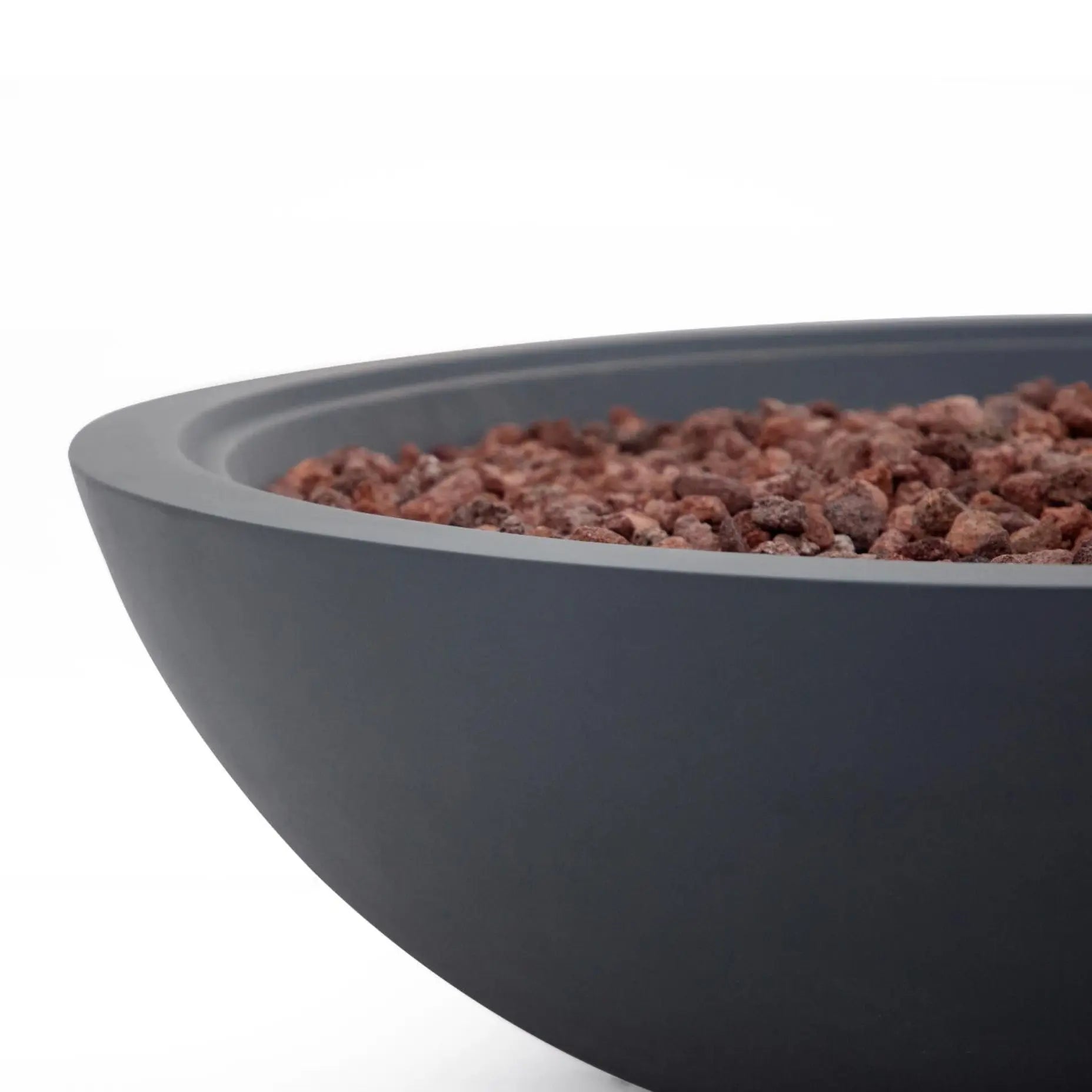 Rose Bowl 48″ Round Concrete Gas Fire Pit – Elementi Plus Elementi