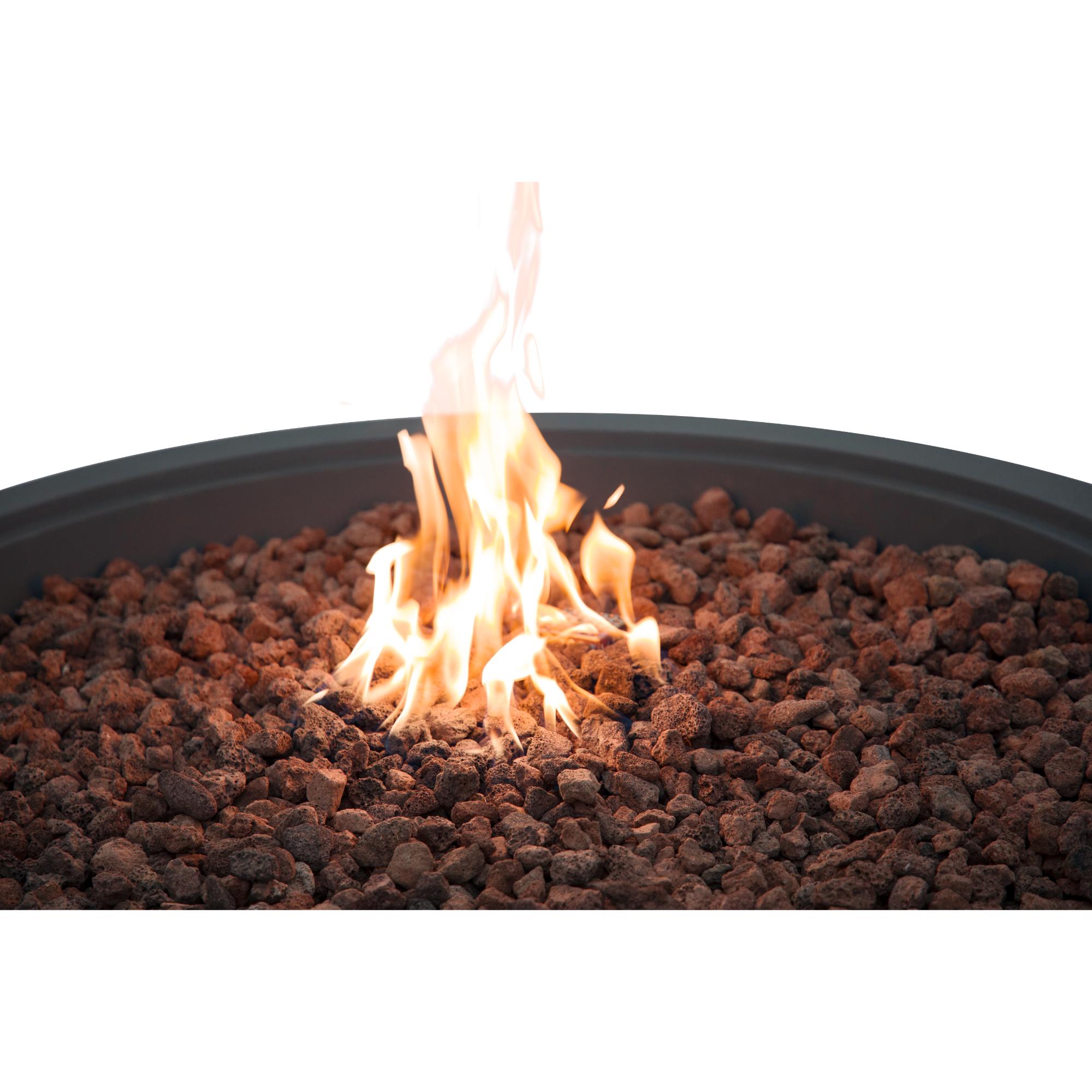 Rose Bowl 48″ Round Concrete Gas Fire Pit – Elementi Plus