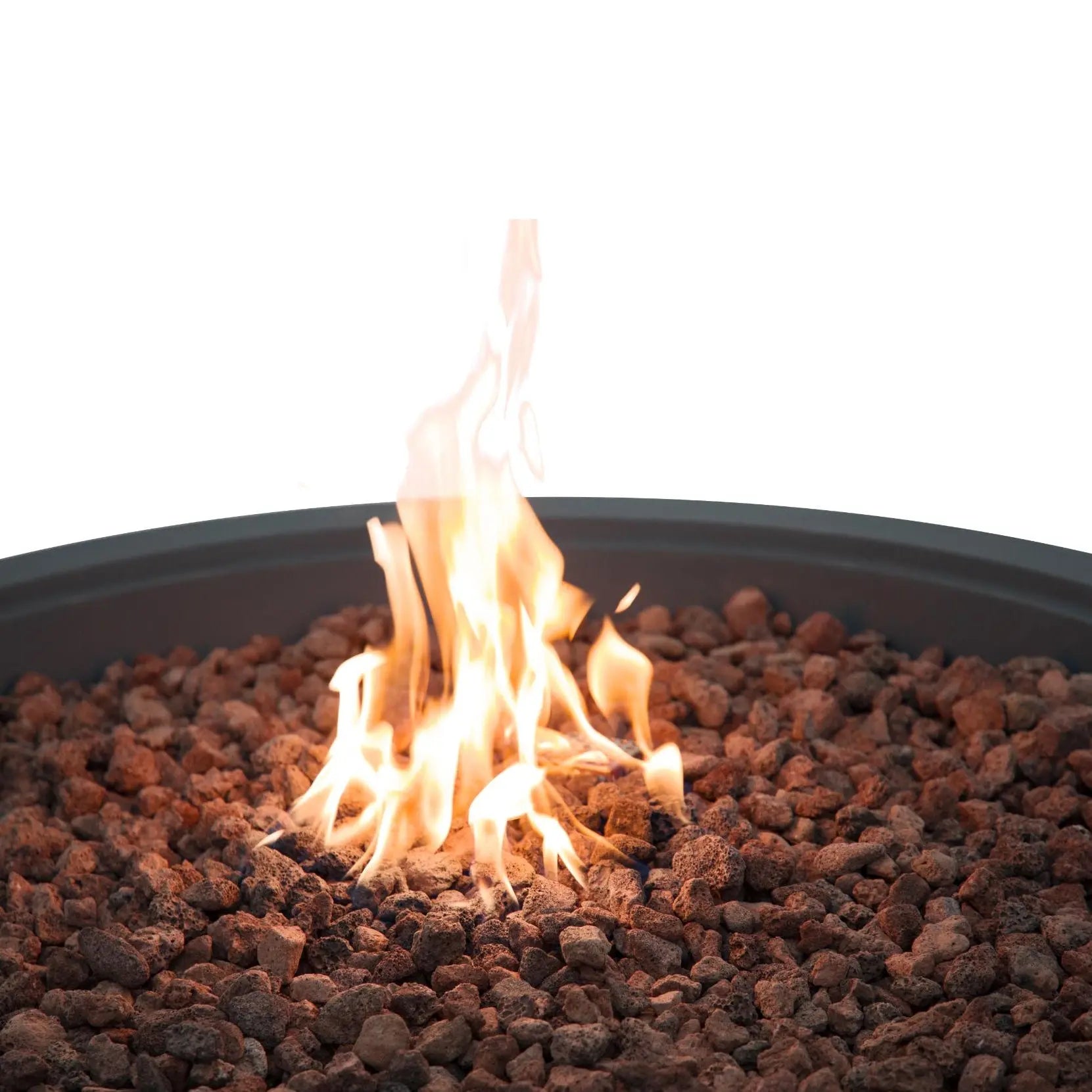 Rose Bowl 48″ Round Concrete Gas Fire Pit – Elementi Plus Elementi