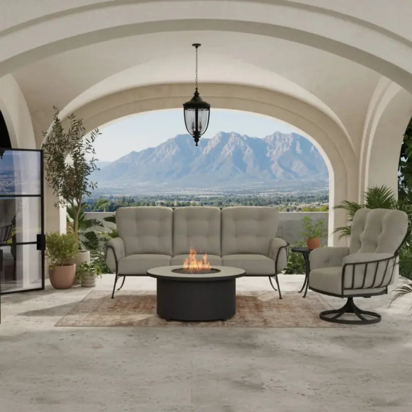 O.W. Lee Elba 42" Round Chat Height Gas Fire Pit Table — QS-5122-42RDC O.W. Lee