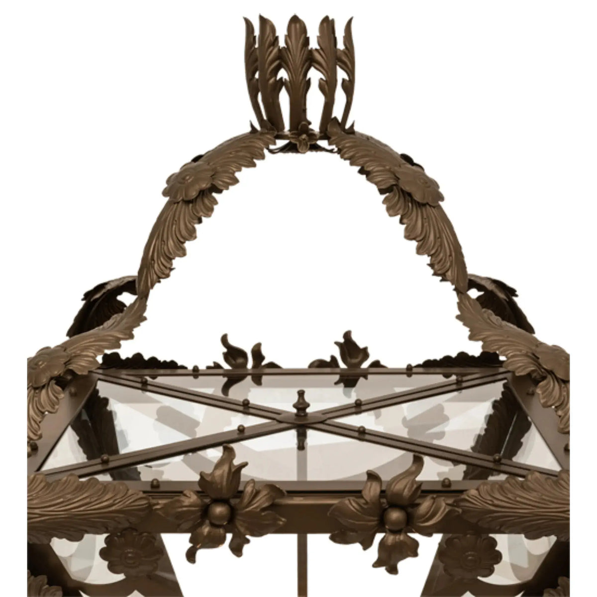 28" Square Symone Pier Mount – Brown Metallic – Clear Glass – Wet-Rated – Meyda Lighting Meyda Lighting