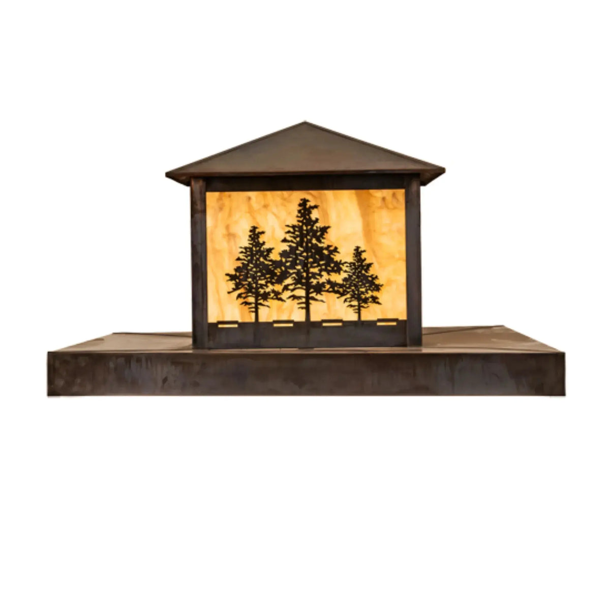 42" Square Tamarack Pier Mount – Vintage Copper – Travertine Idalight – Wet-Rated – Meyda Lighting Meyda Lighting