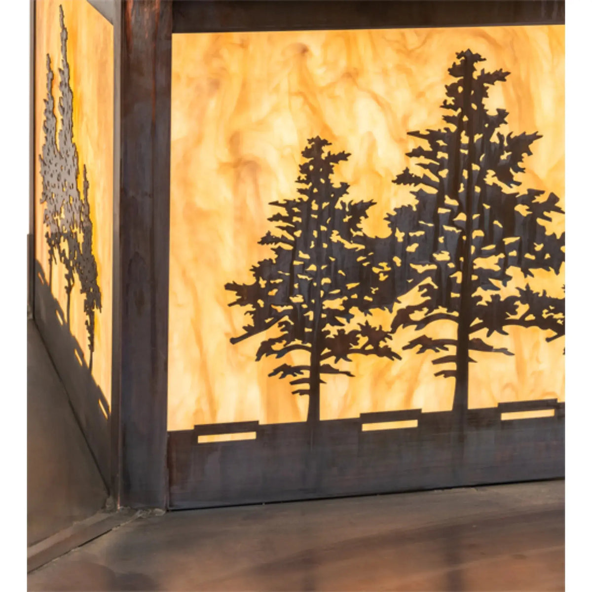 42" Square Tamarack Pier Mount – Vintage Copper – Travertine Idalight – Wet-Rated – Meyda Lighting Meyda Lighting