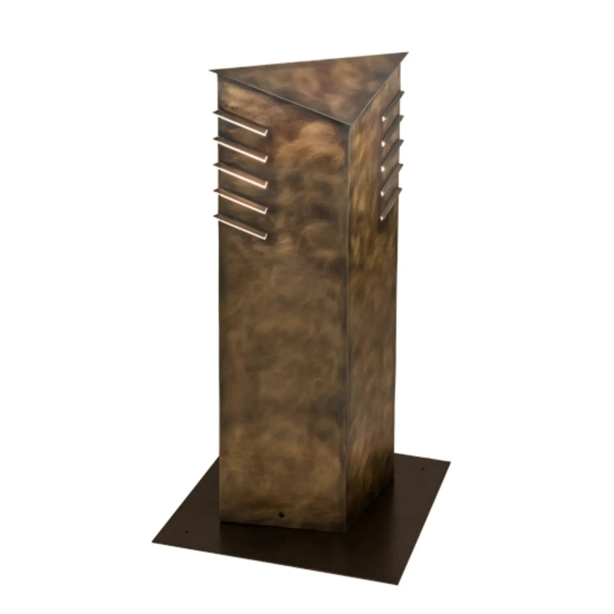 36" High Aploks Bollard – Chemical Burnished Brass – Stataurio Idalight – Wet-Rated – Meyda Lighting Meyda Lighting