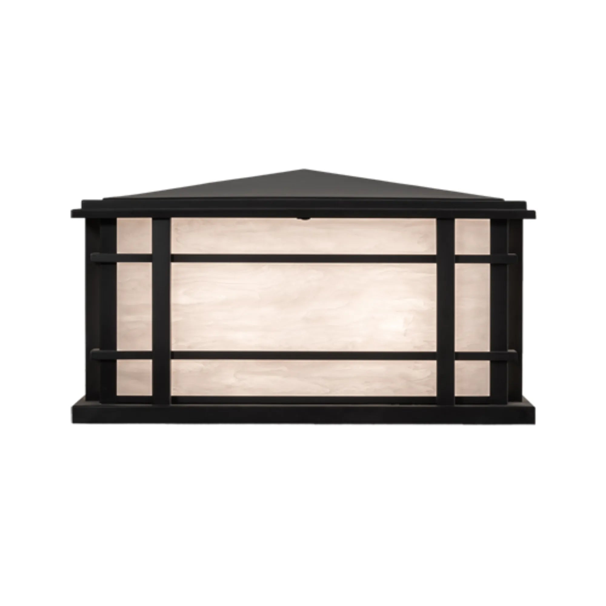 26" Square Rochester Pier Mount – Craftsman Brown – Fleshtone Idalight – Wet-Rated – Meyda Lighting