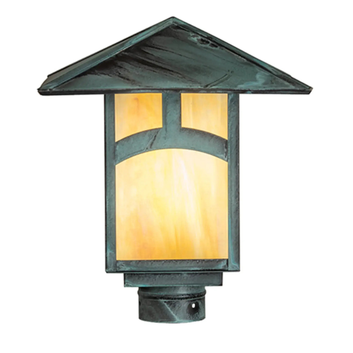 12" Square Seneca Hill Top Post Mount – Verdigris – Wet-Rated – Meyda Lighting Meyda Lighting