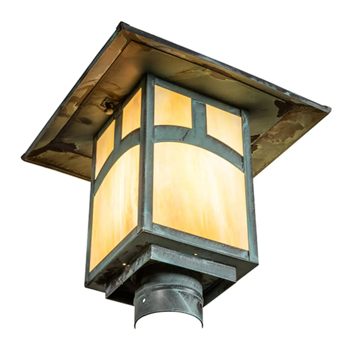12" Square Seneca Hill Top Post Mount – Verdigris – Wet-Rated – Meyda Lighting Meyda Lighting