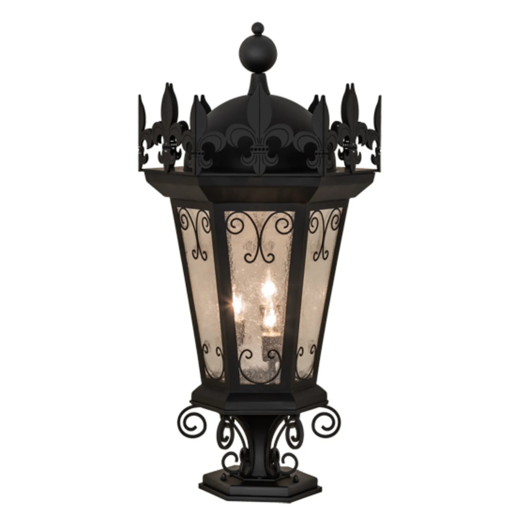 19" Wide Chaumont Pier Mount – Anodized Effect Black – Wet-Rated – Meyda Lighting