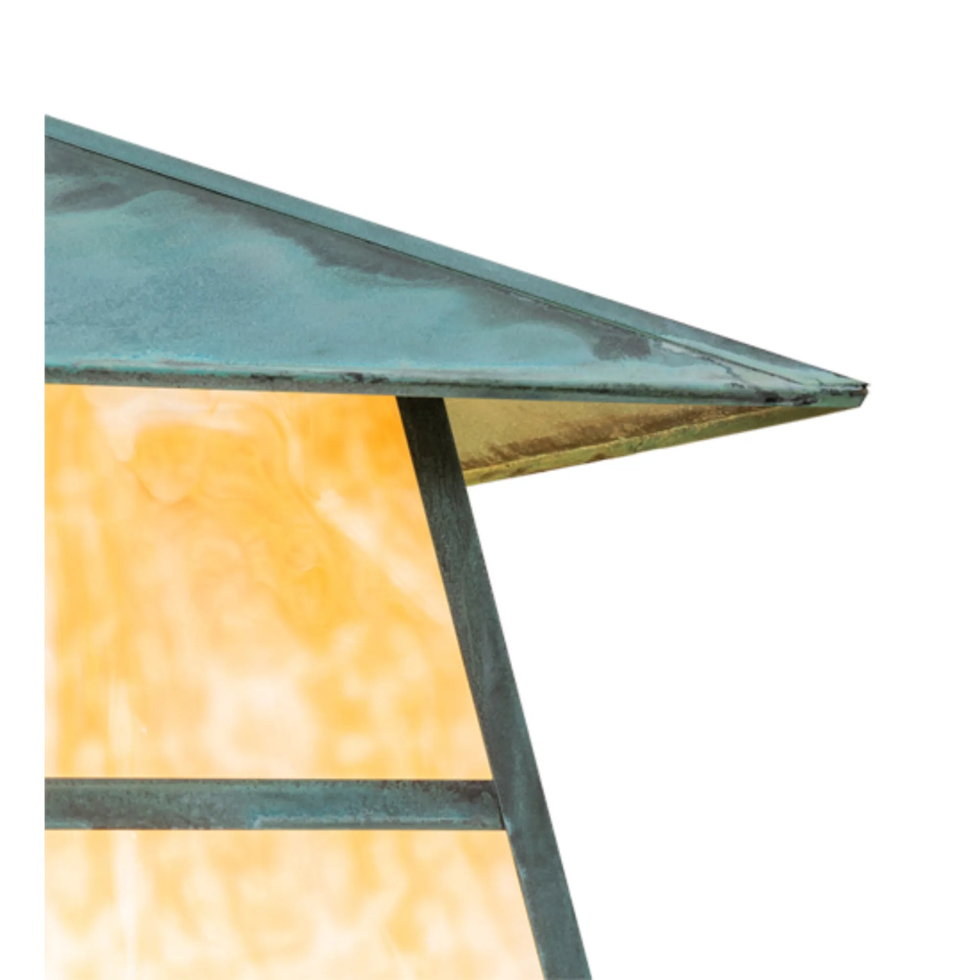 24" Square Stillwater "T" Mission Pier Mount – Verdigris – Wet-Rated – Meyda Lighting