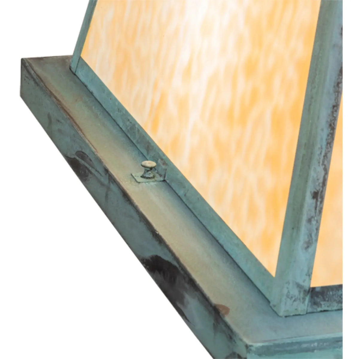 24" Square Stillwater "T" Mission Pier Mount – Verdigris – Wet-Rated – Meyda Lighting Meyda Lighting