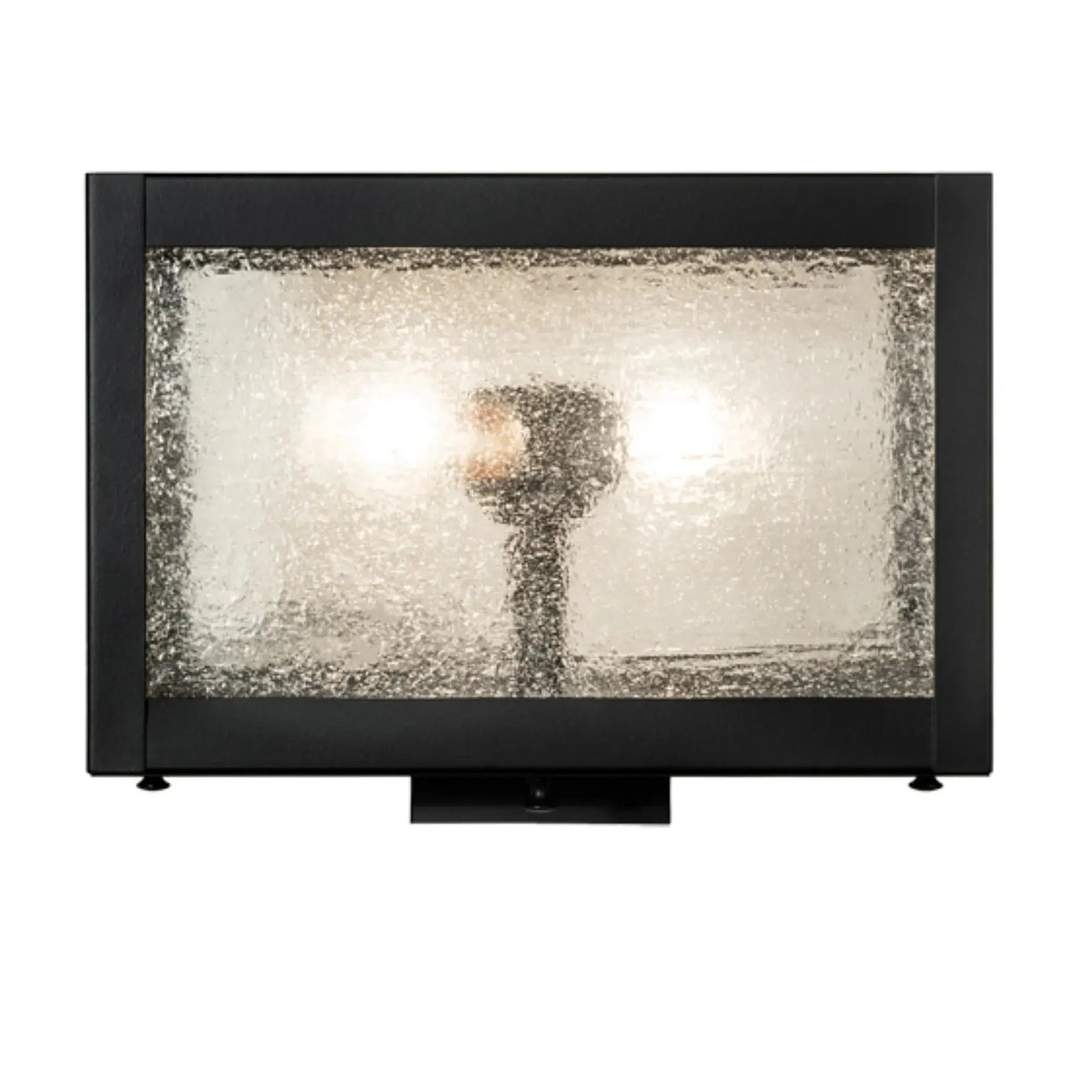 12" Square Seneca Prime Post Mount – Solar Black – Clear Seeded – Damp-Rated – Meyda Lighting Meyda Lighting